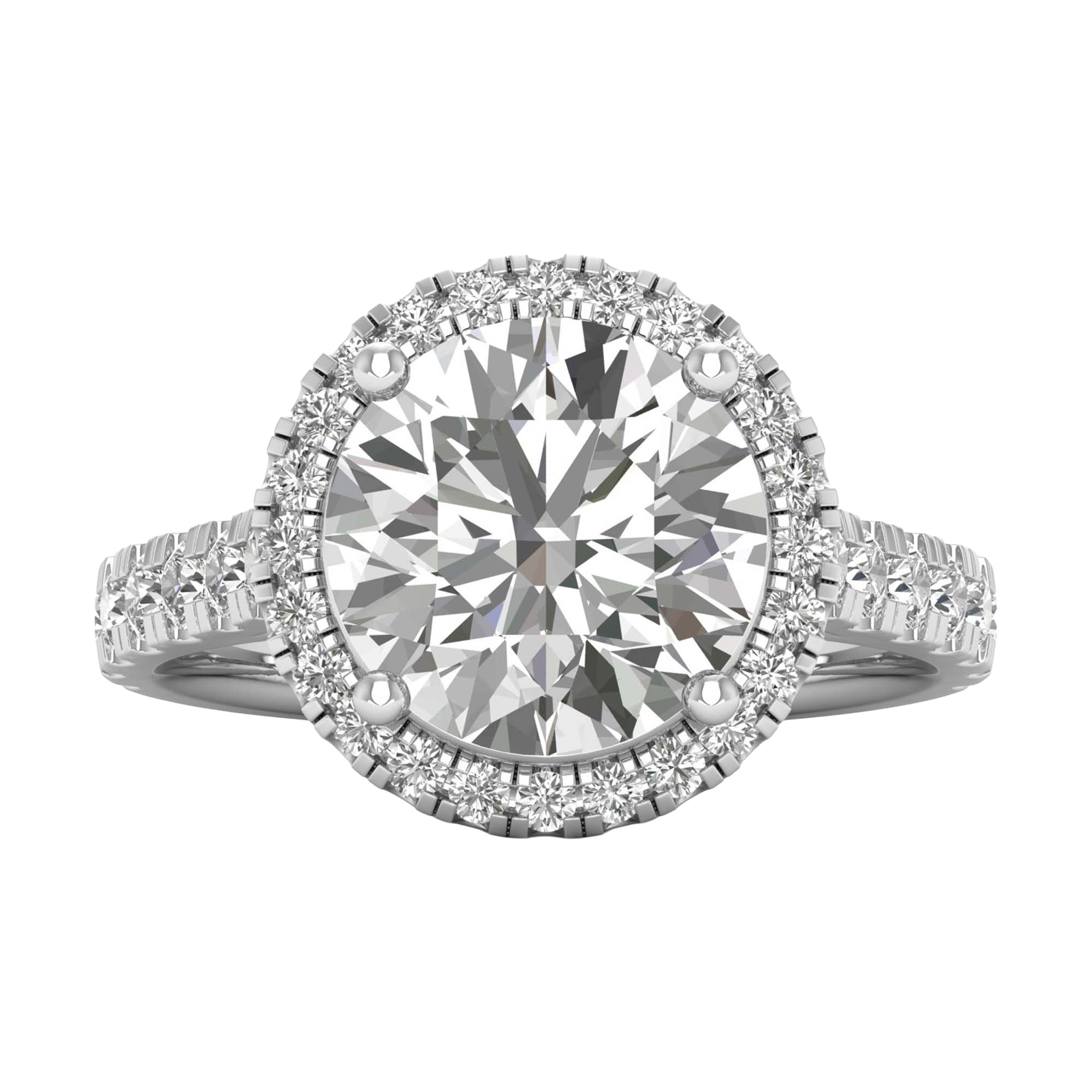 Jackie Halo Ring Rund 0,95 bis 3,65 Karat