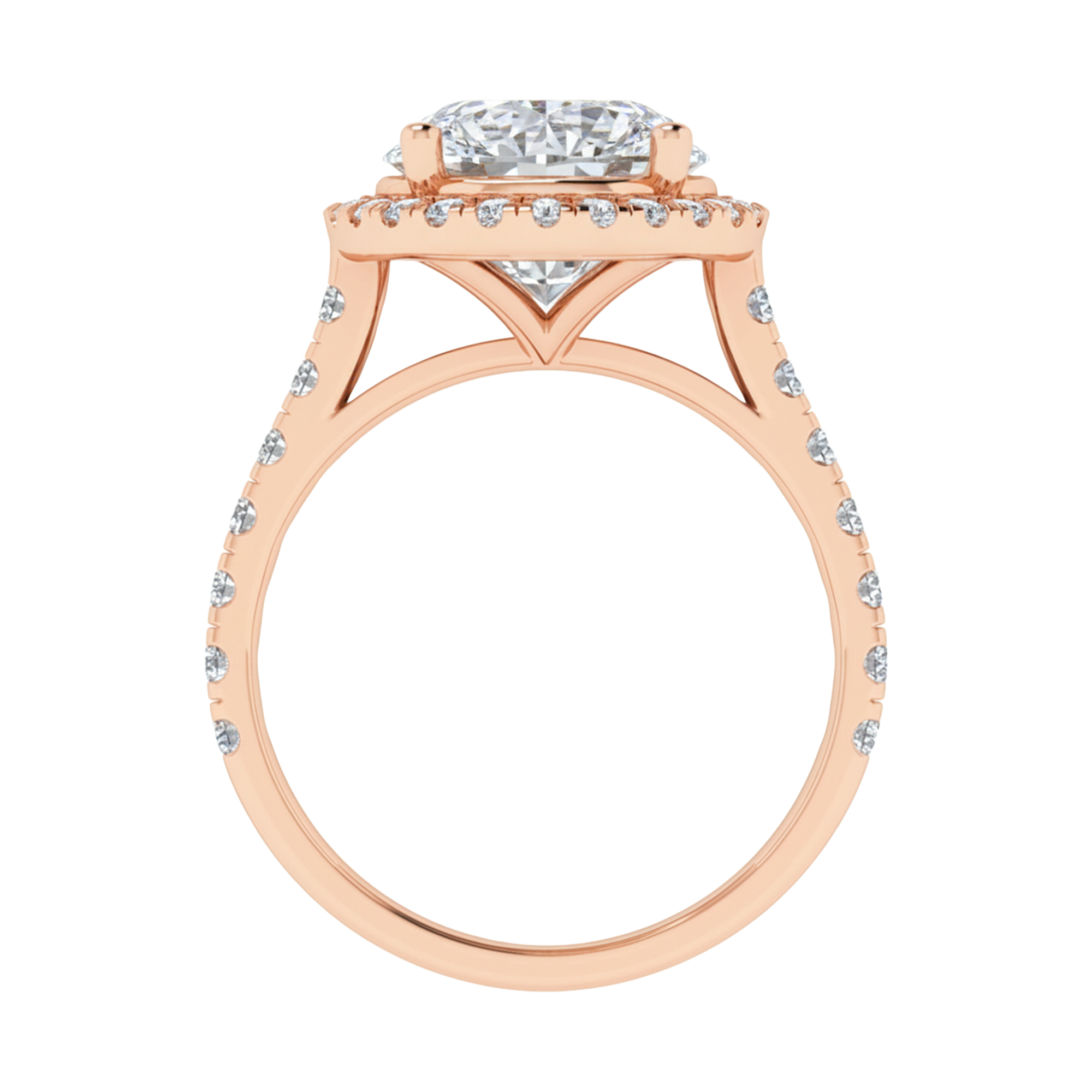 Jackie Halo Ring Rund 0,95 bis 3,65 Karat