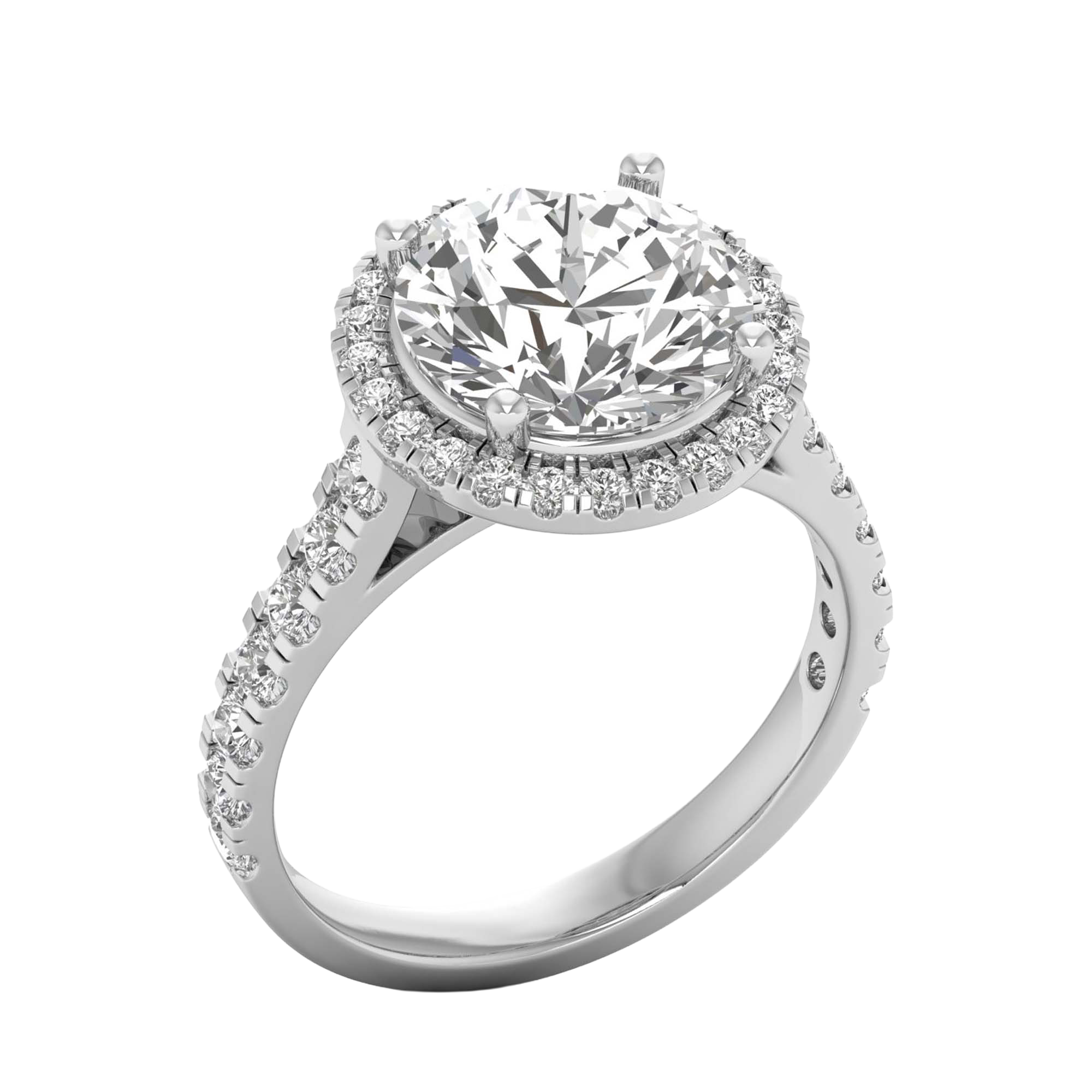 Jackie Halo Ring Rund 0,95 bis 3,65 Karat