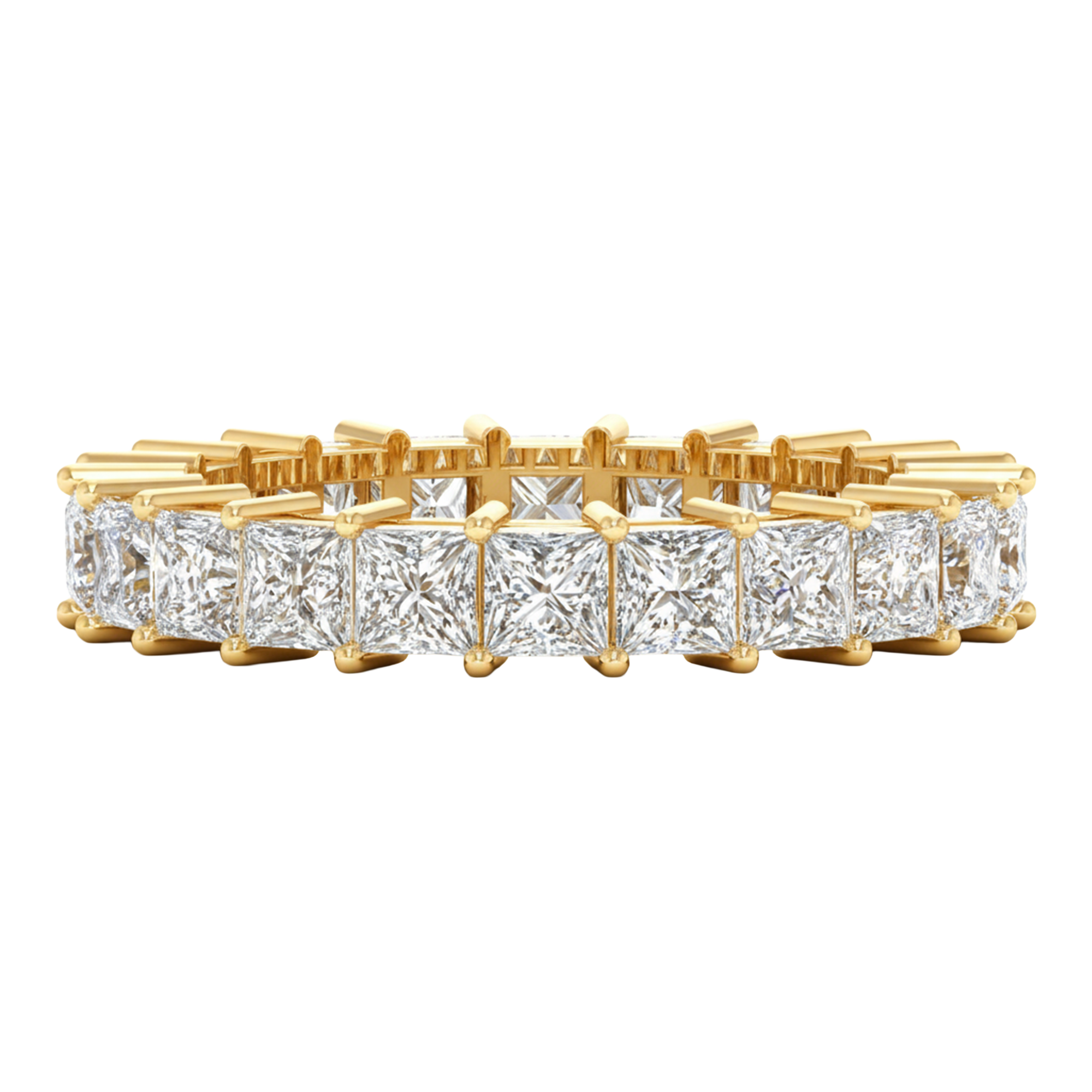 Princess eternity ring 3.73 karaat volledig rondom gezet
