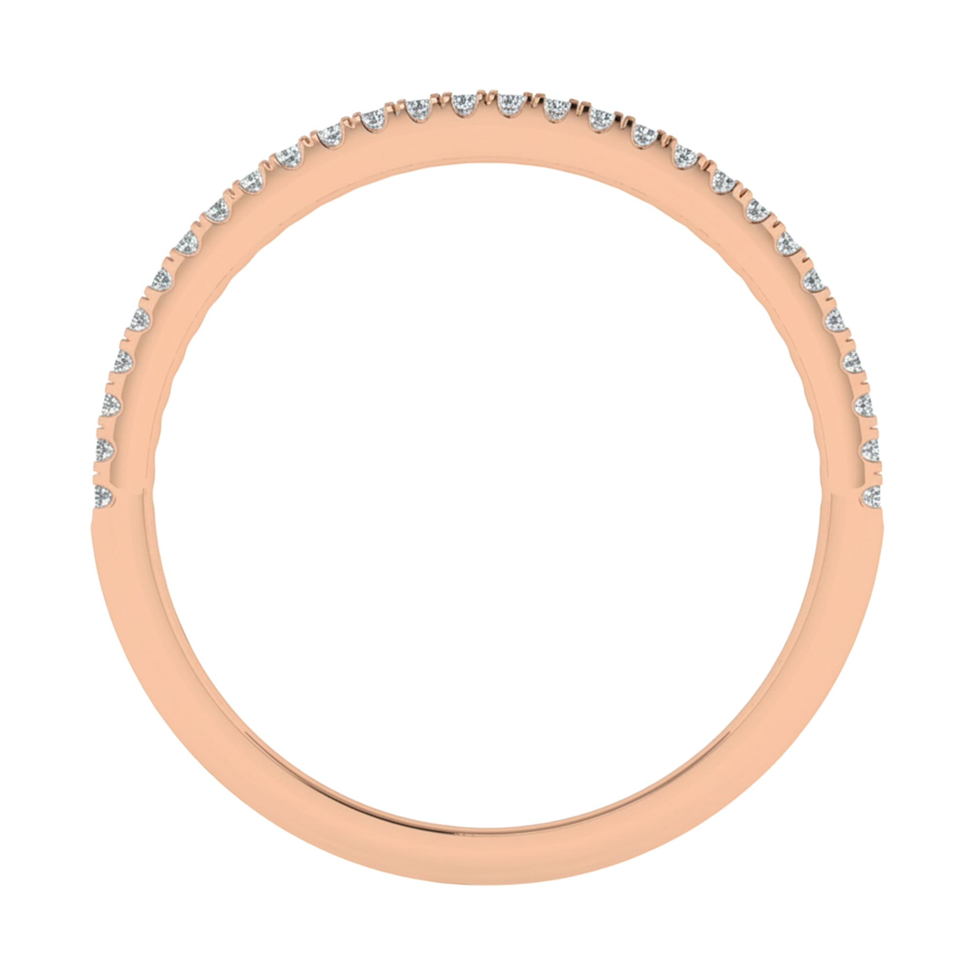 Aanschuifring met pavé diamanten 0.17 karaat