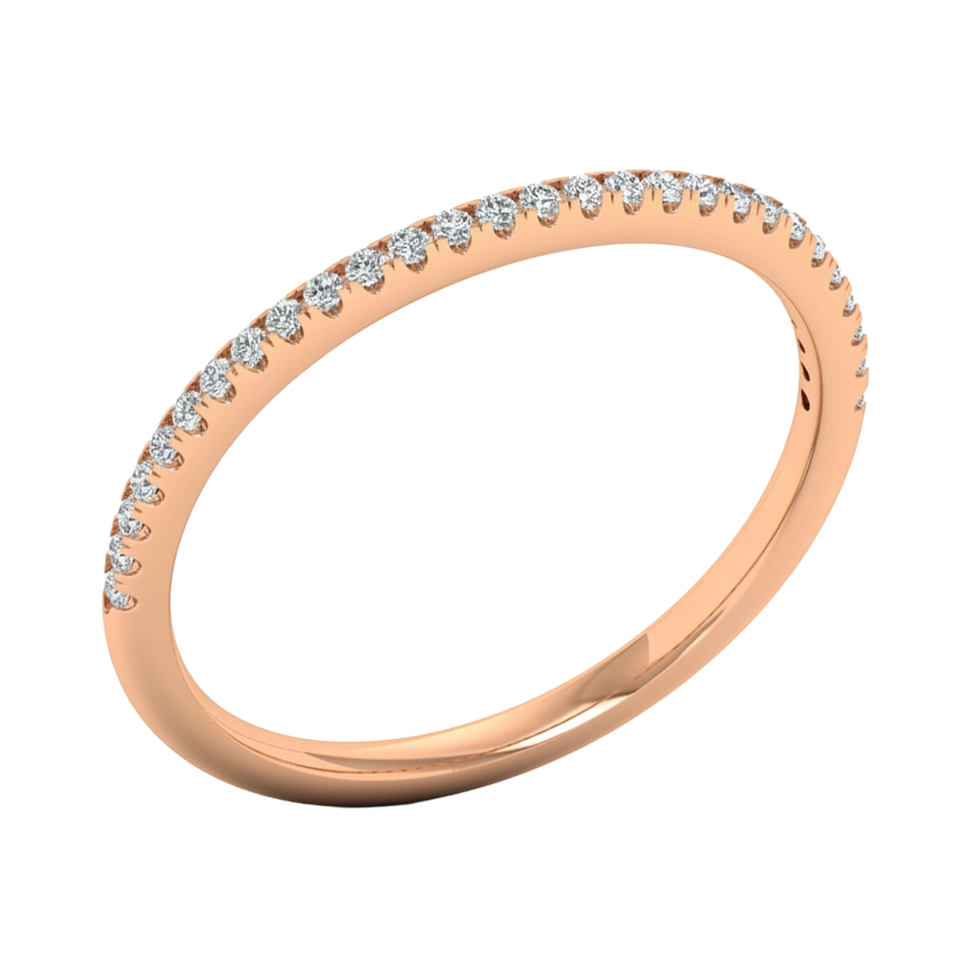 Aanschuifring met pavé diamanten 0.17 karaat