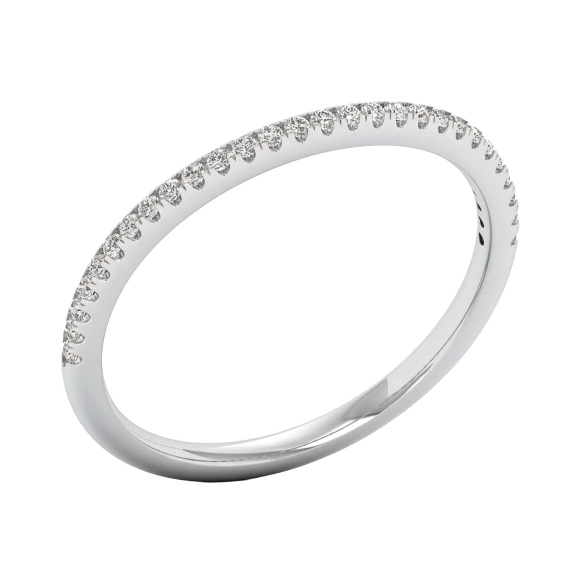 Aanschuifring met pavé diamanten 0.17 karaat