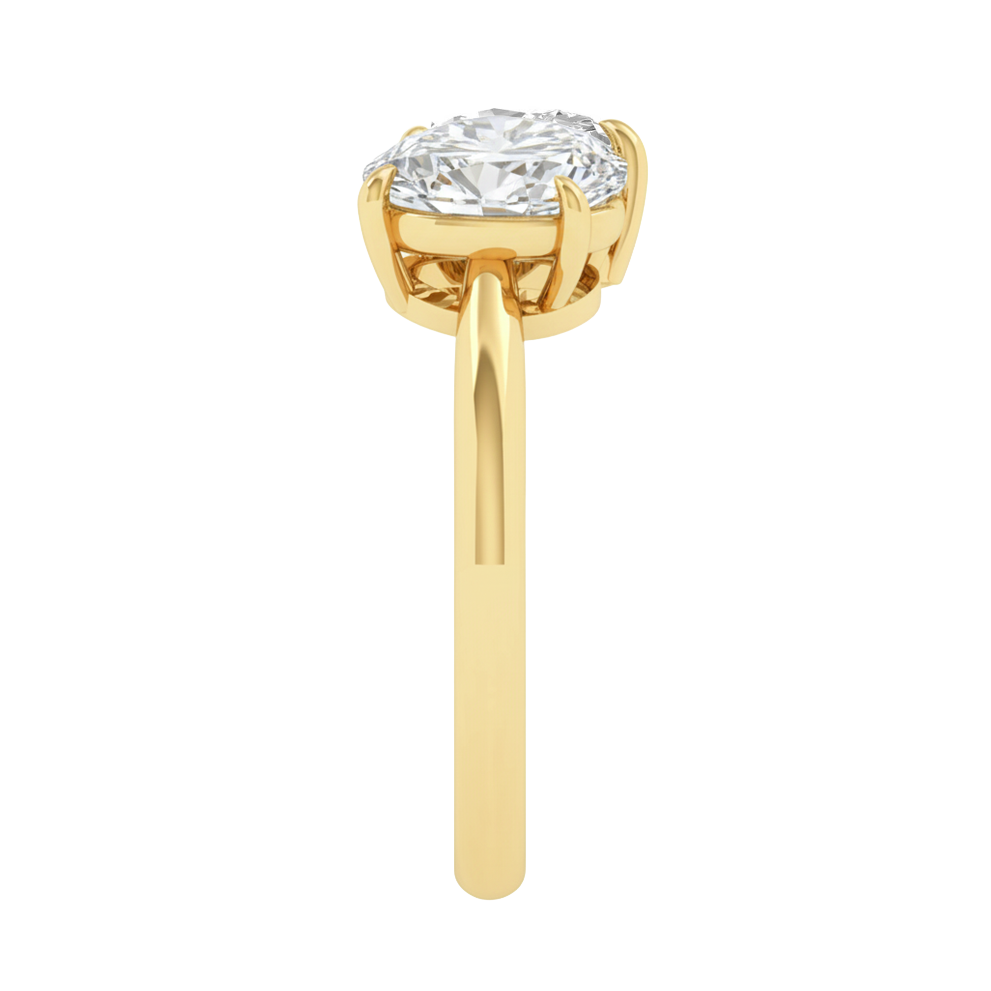 Toi‑et‑moi ring met hart en ovale diamant 2,03 karaat