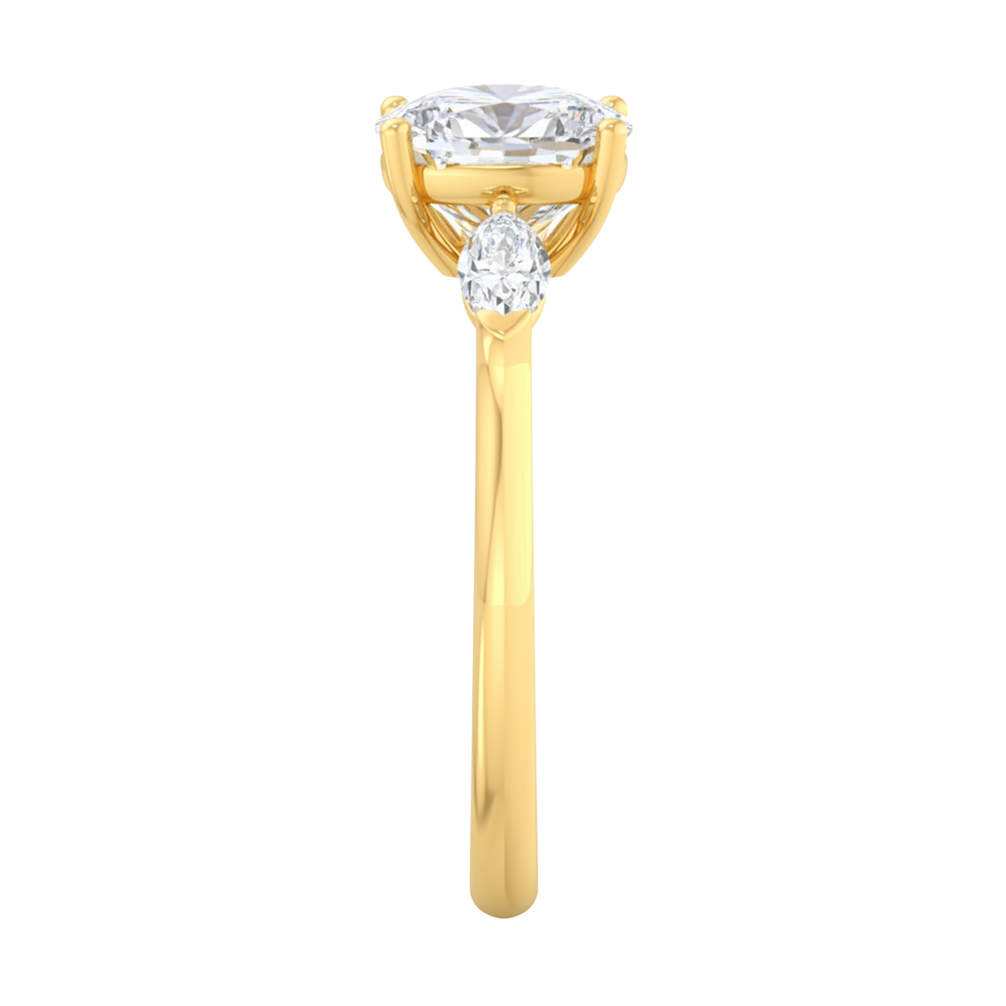 Julia Diamanten 3-stenen Ring Cushion & Markies - 2.3ct