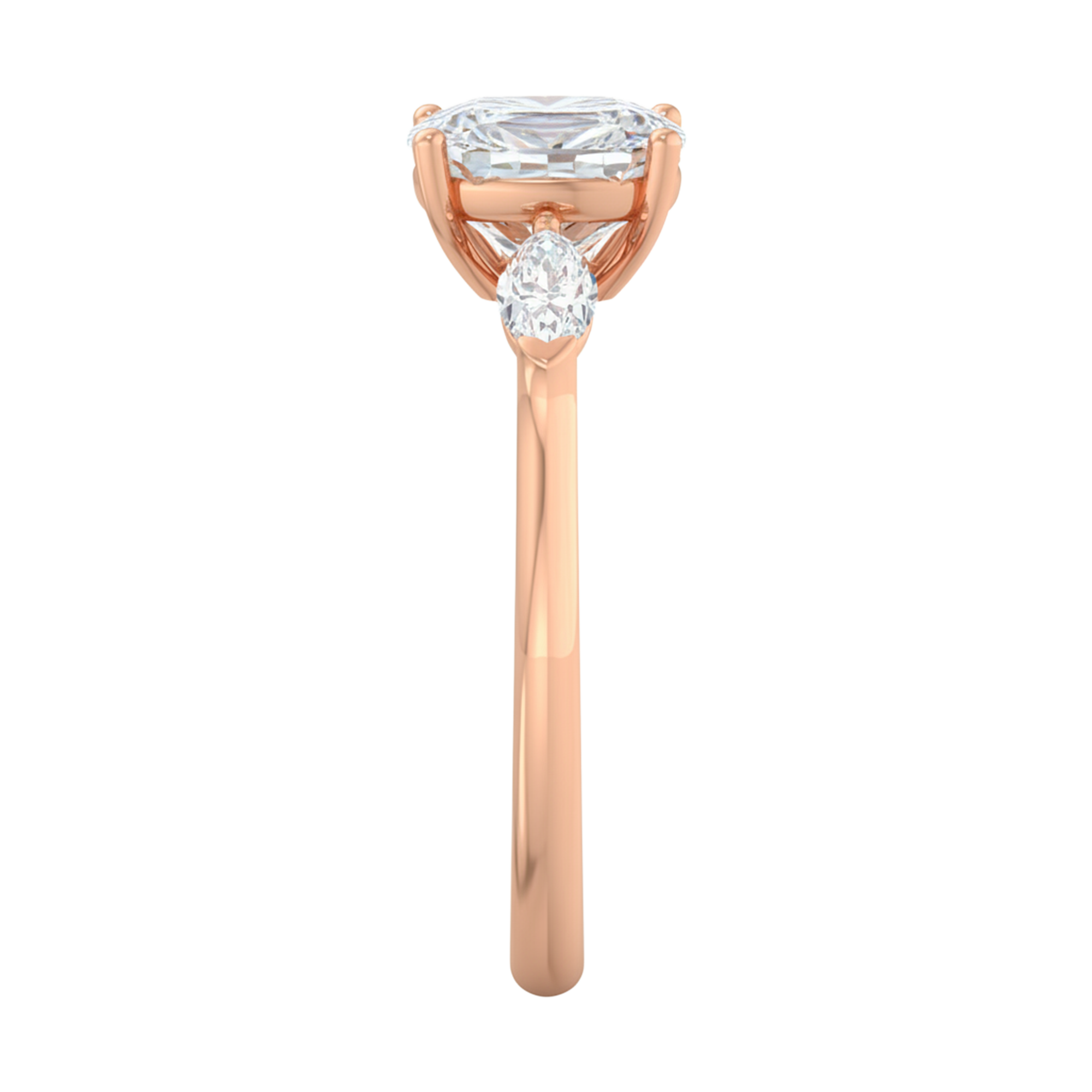 Julia Diamanten 3-stenen Ring Cushion & Markies - 2.3ct