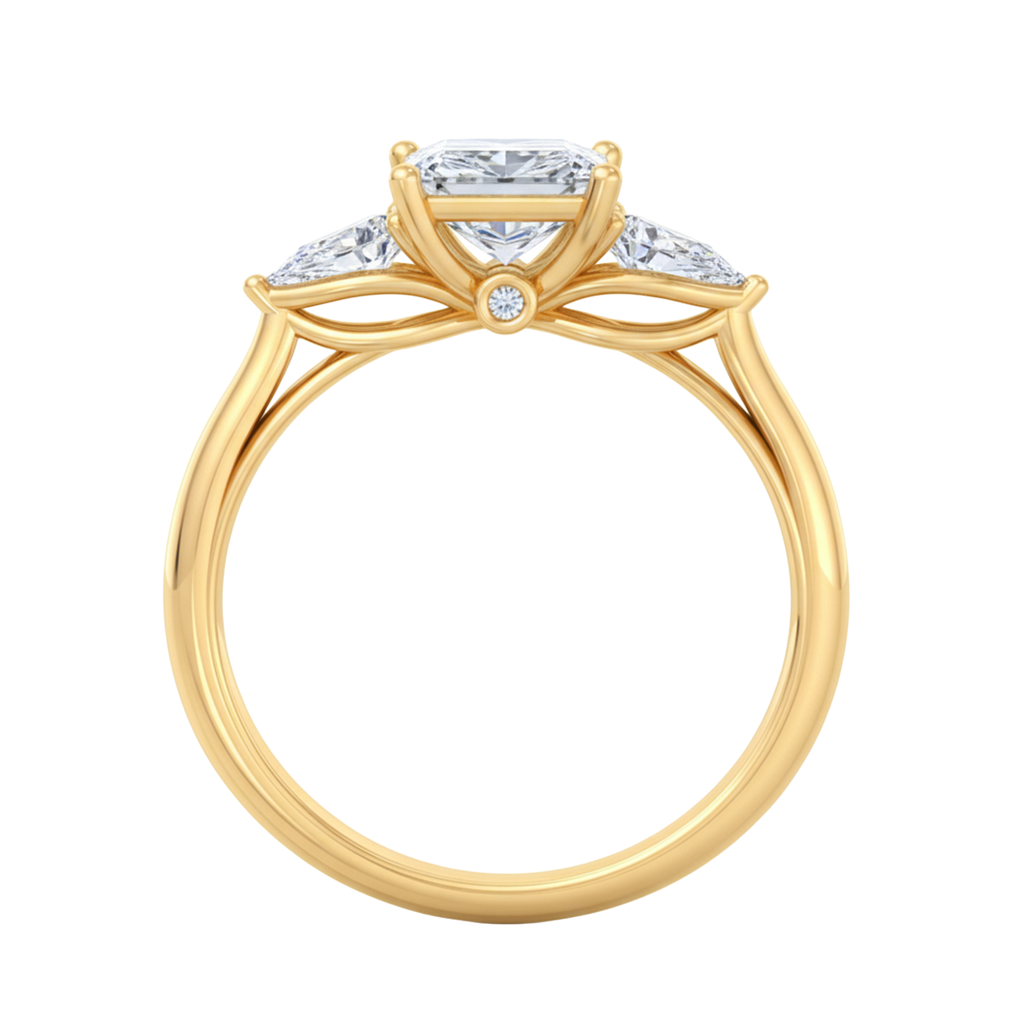 Vijf‑stenen ring met ronde, peer en princess diamanten 2,01 karaat