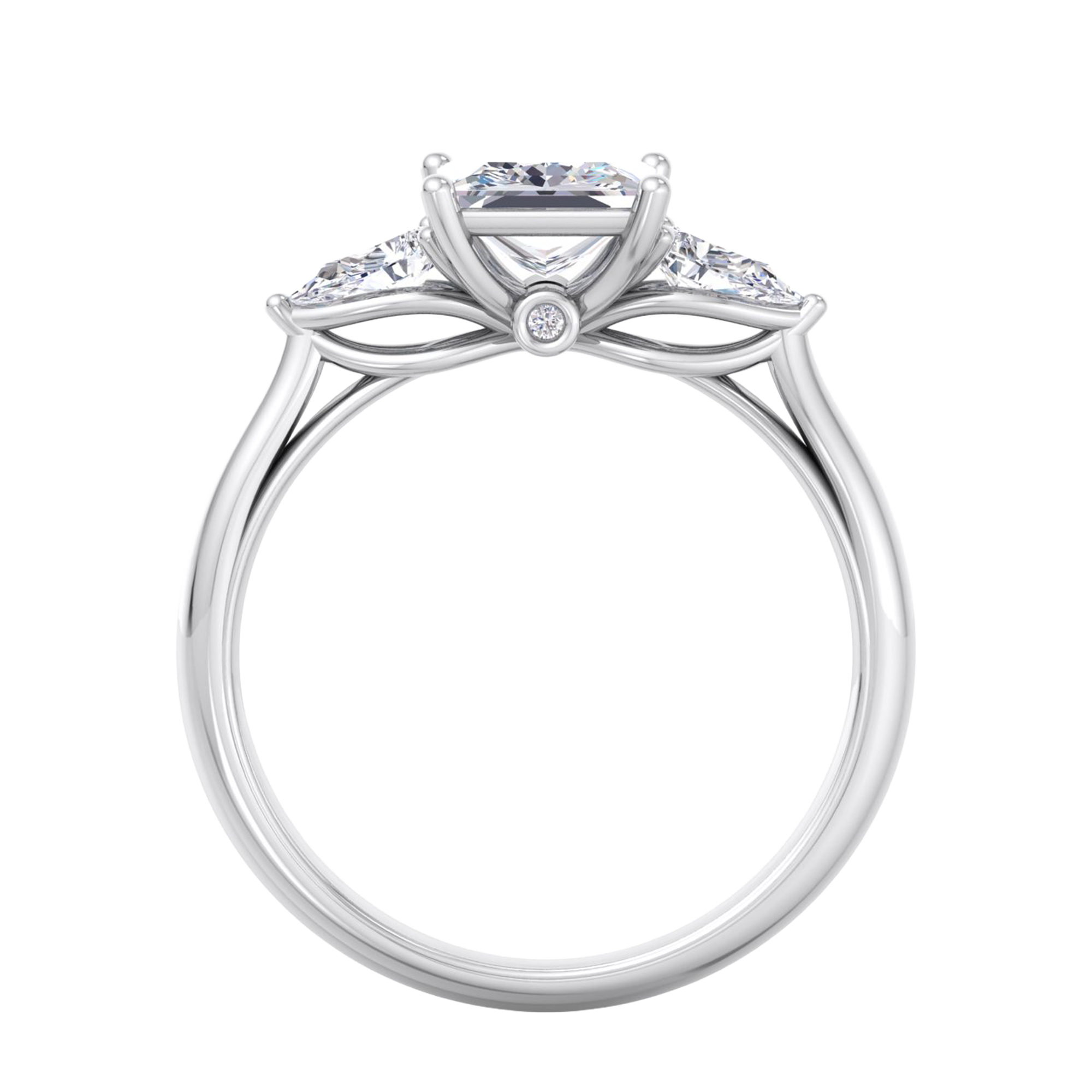 Vijf‑stenen ring met ronde, peer en princess diamanten 2,01 karaat