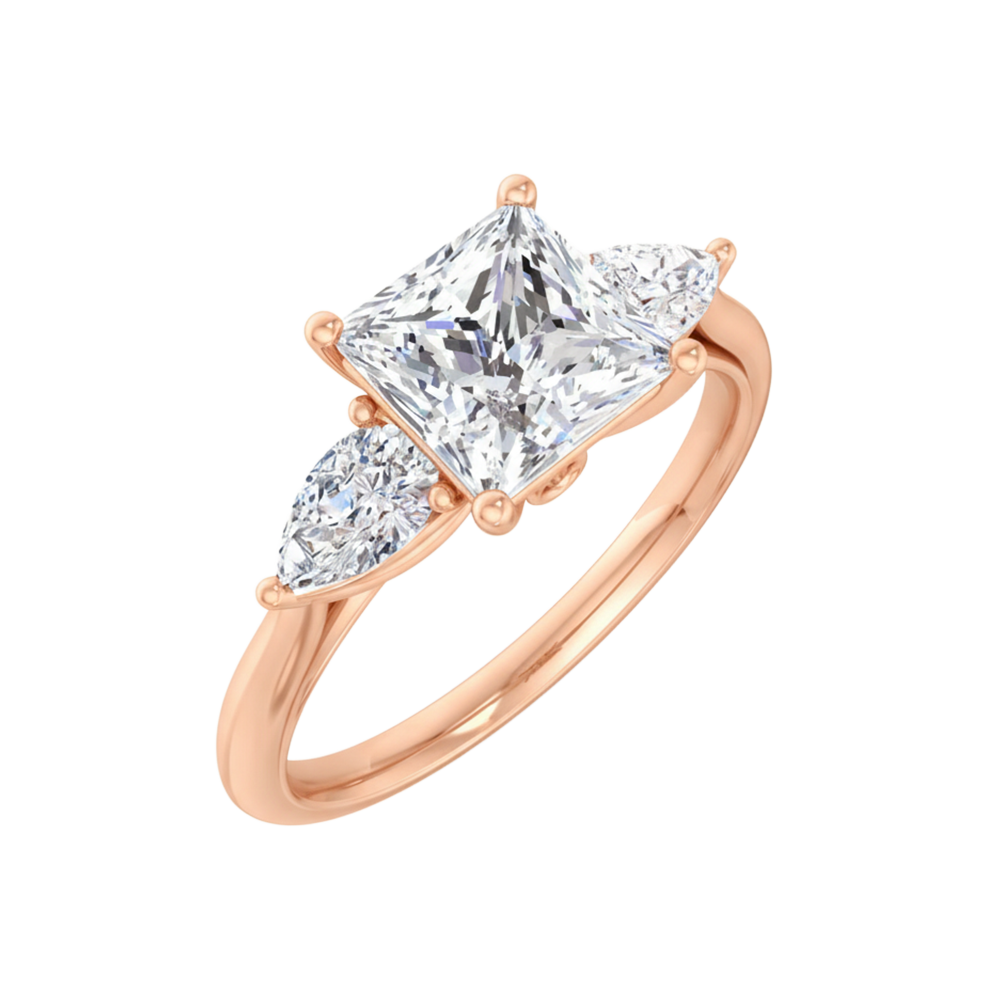 Vijf‑stenen ring met ronde, peer en princess diamanten 2,01 karaat