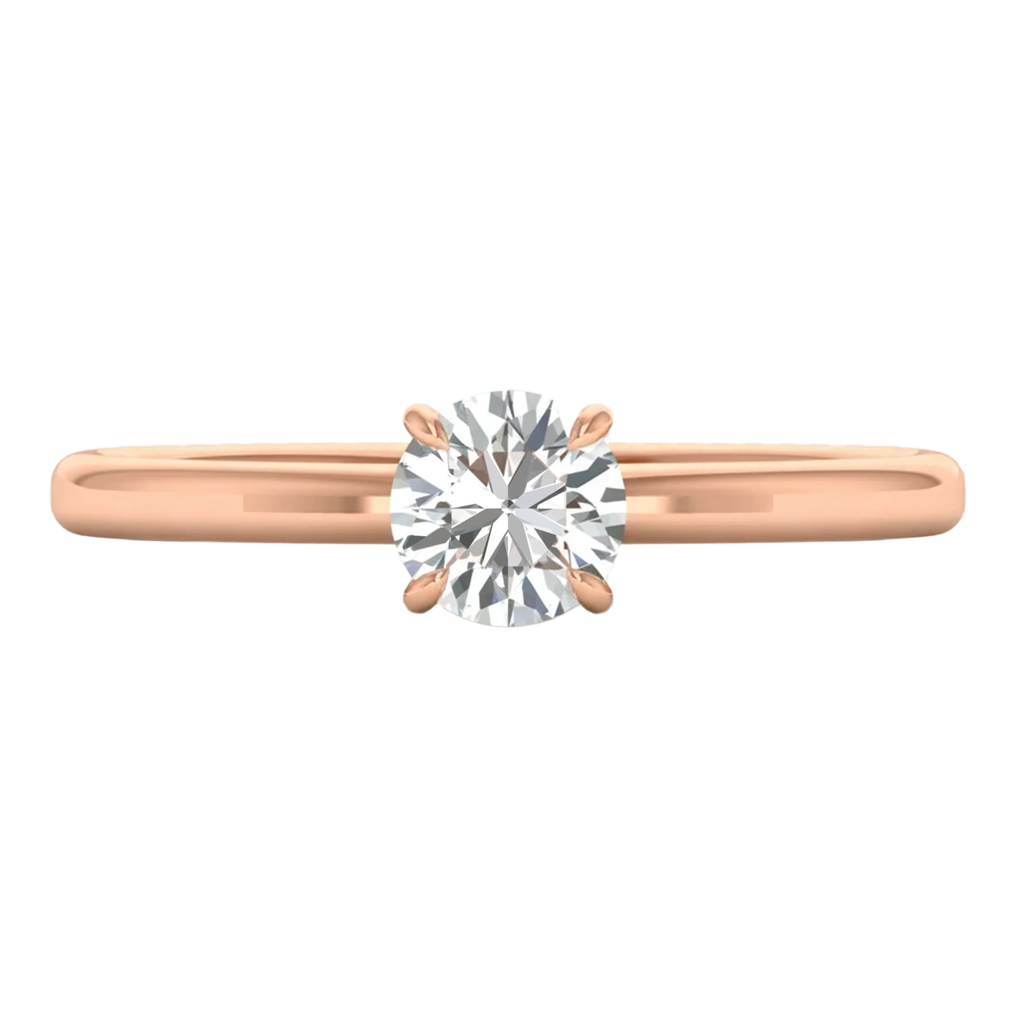 Solitaire ronde diamant ring 0.6 karaat