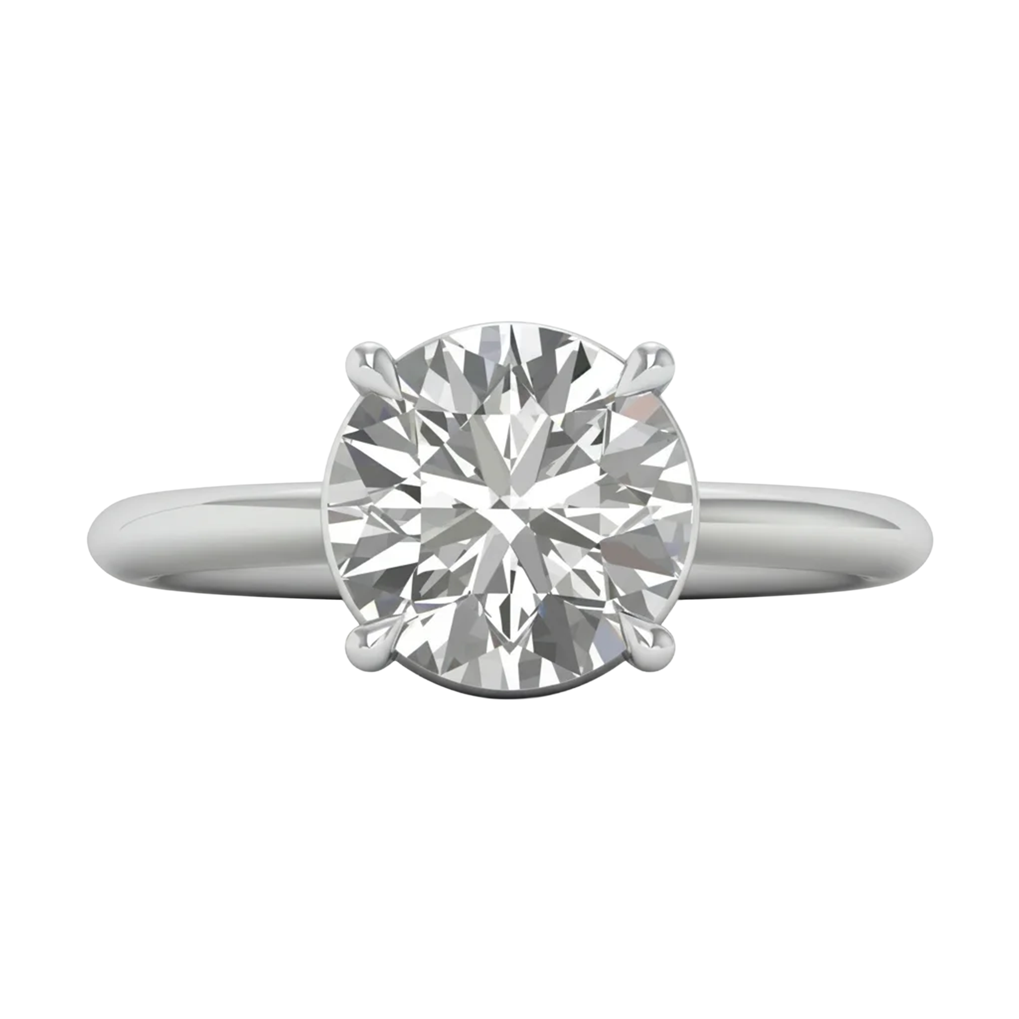 Solitaire Ring met Grote Ronde Diamant 2,5 karaat