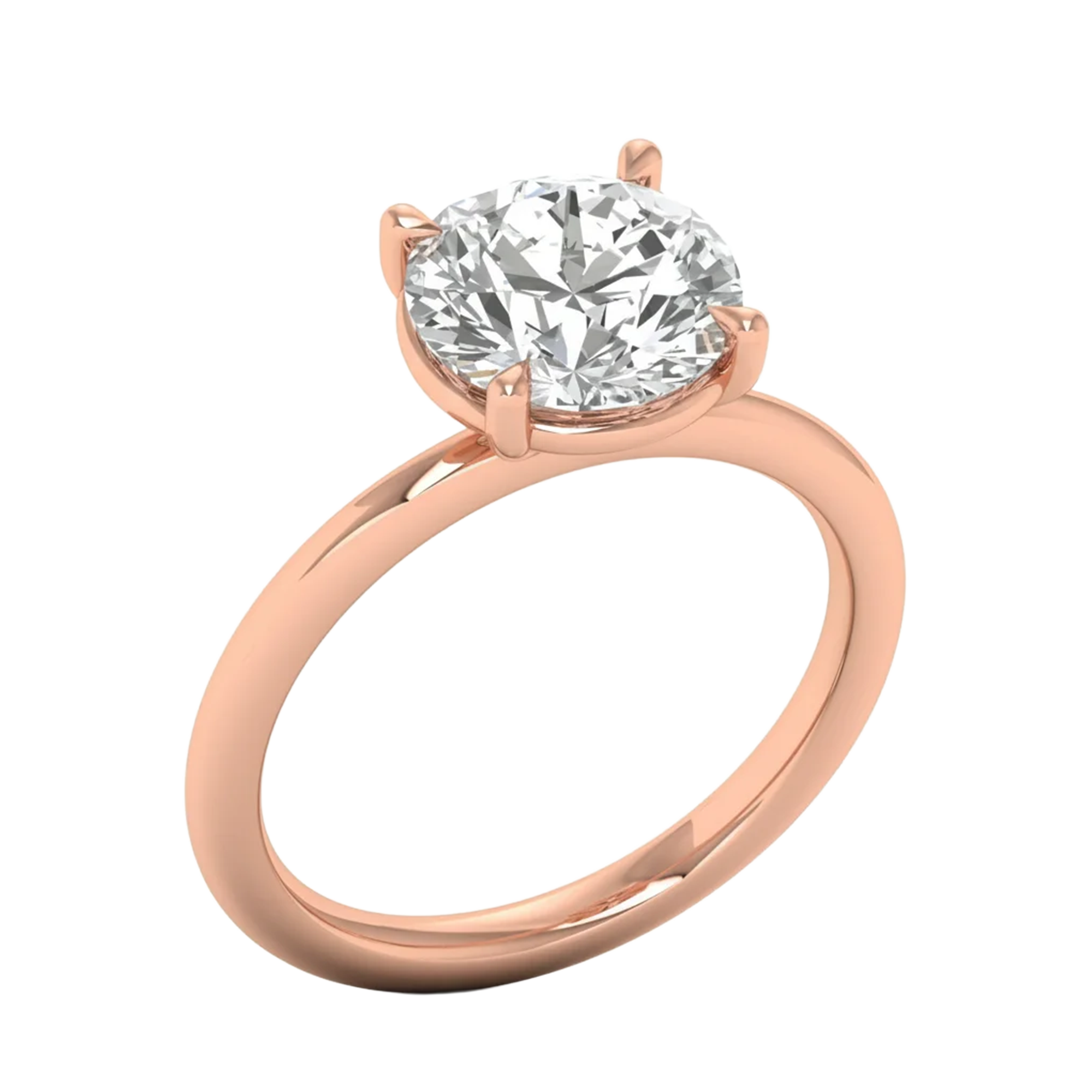 Solitaire Ring met Grote Ronde Diamant 2,5 karaat