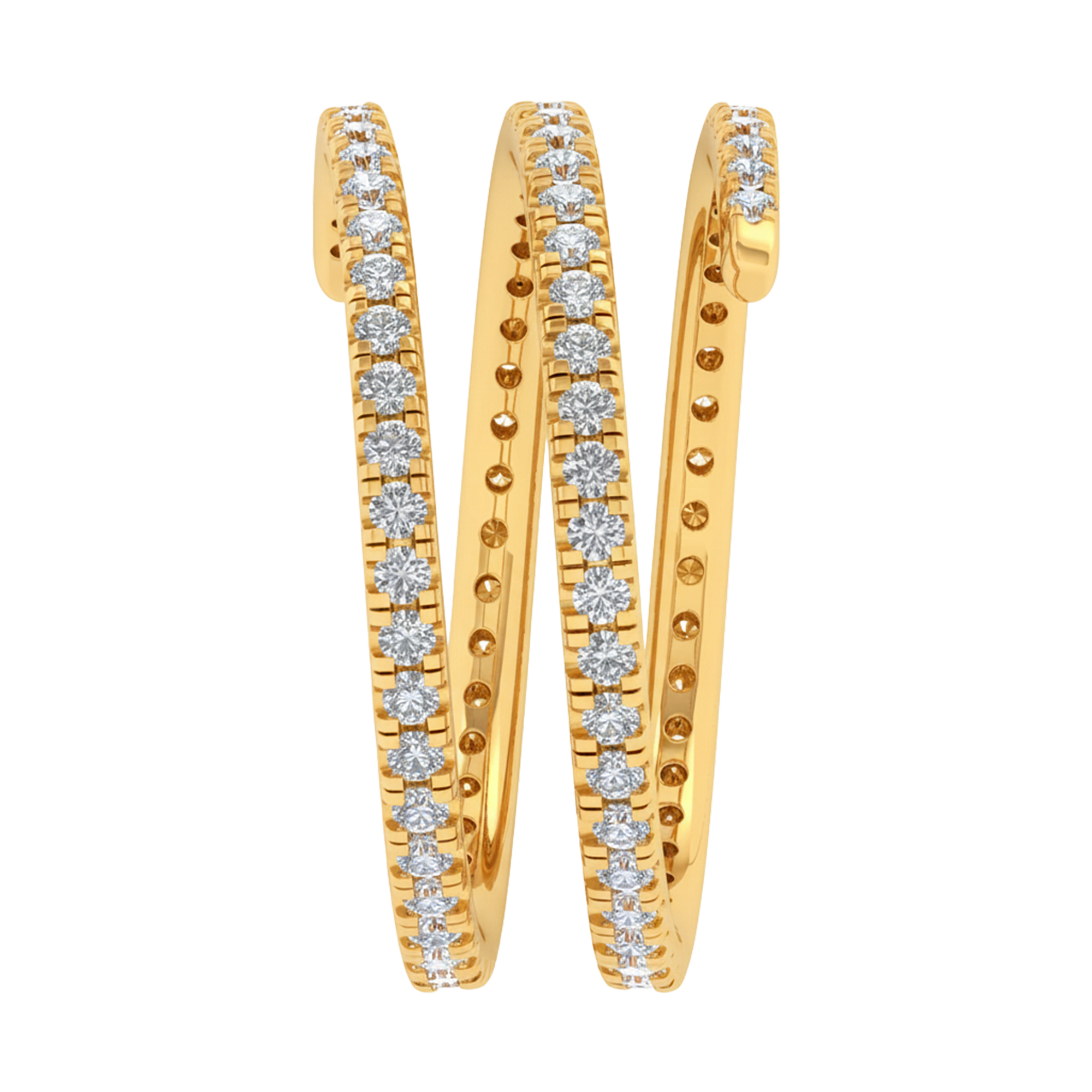 Spiral pavé ring met ronde diamanten 1.3 karaat