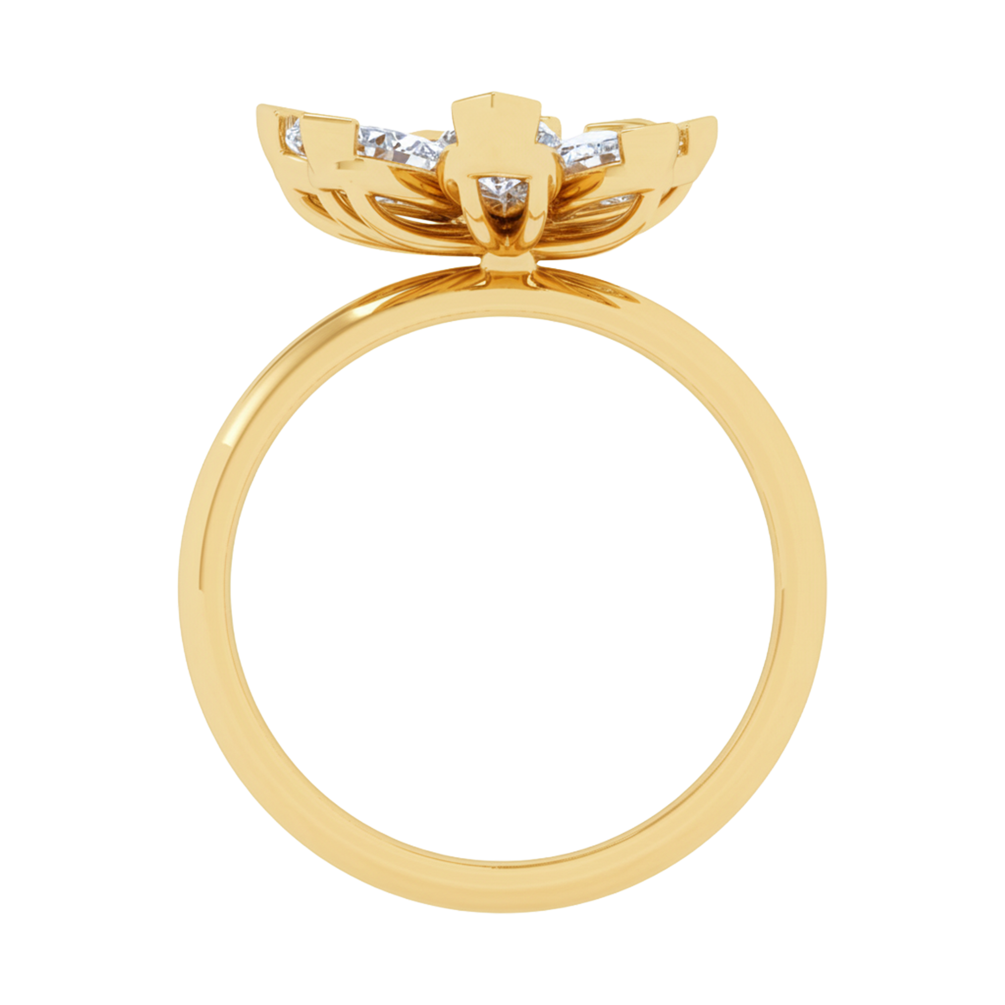 Entourage ring met bloemdesign van peer en ronde diamanten 1,7 karaat