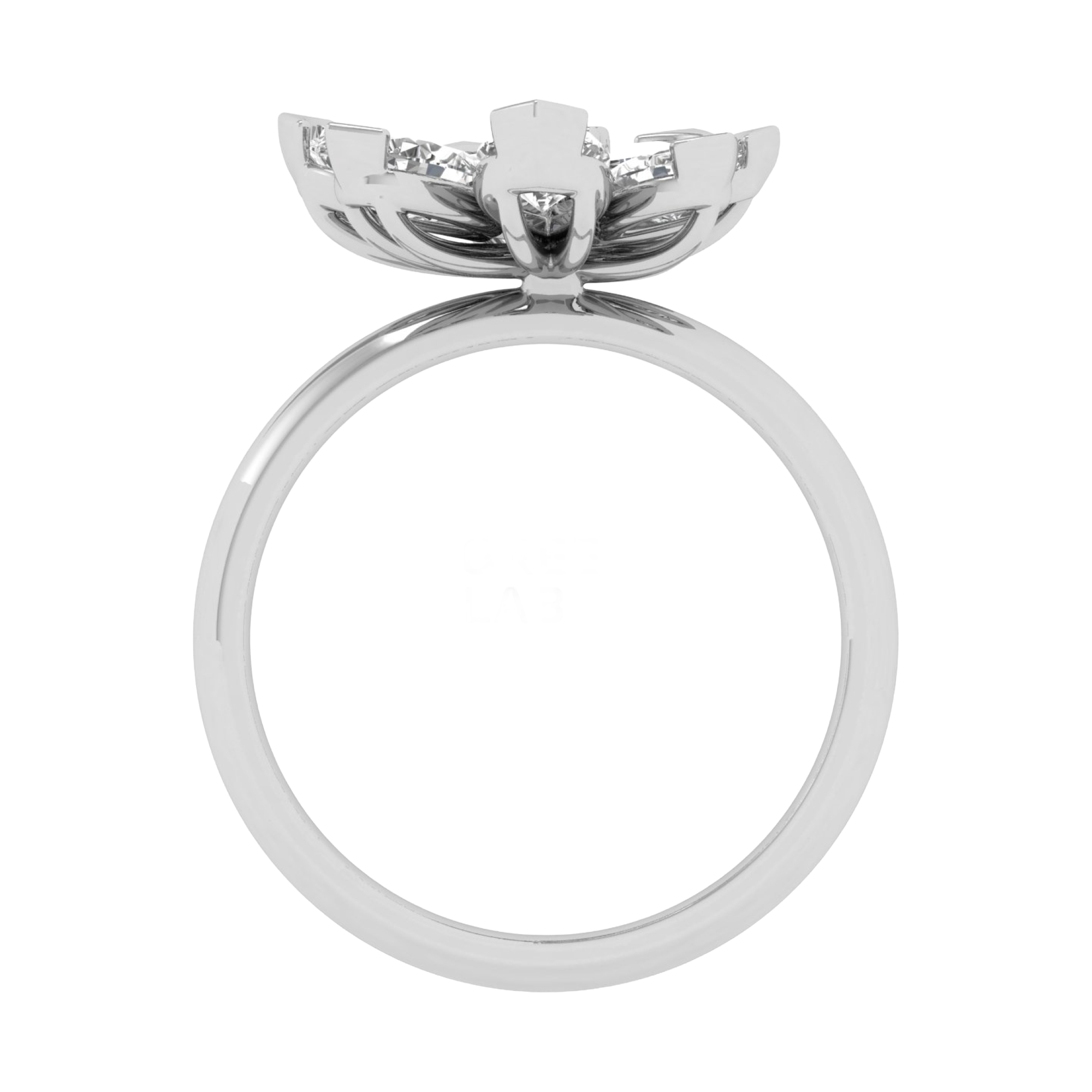 Entourage ring met bloemdesign van peer en ronde diamanten 1,7 karaat