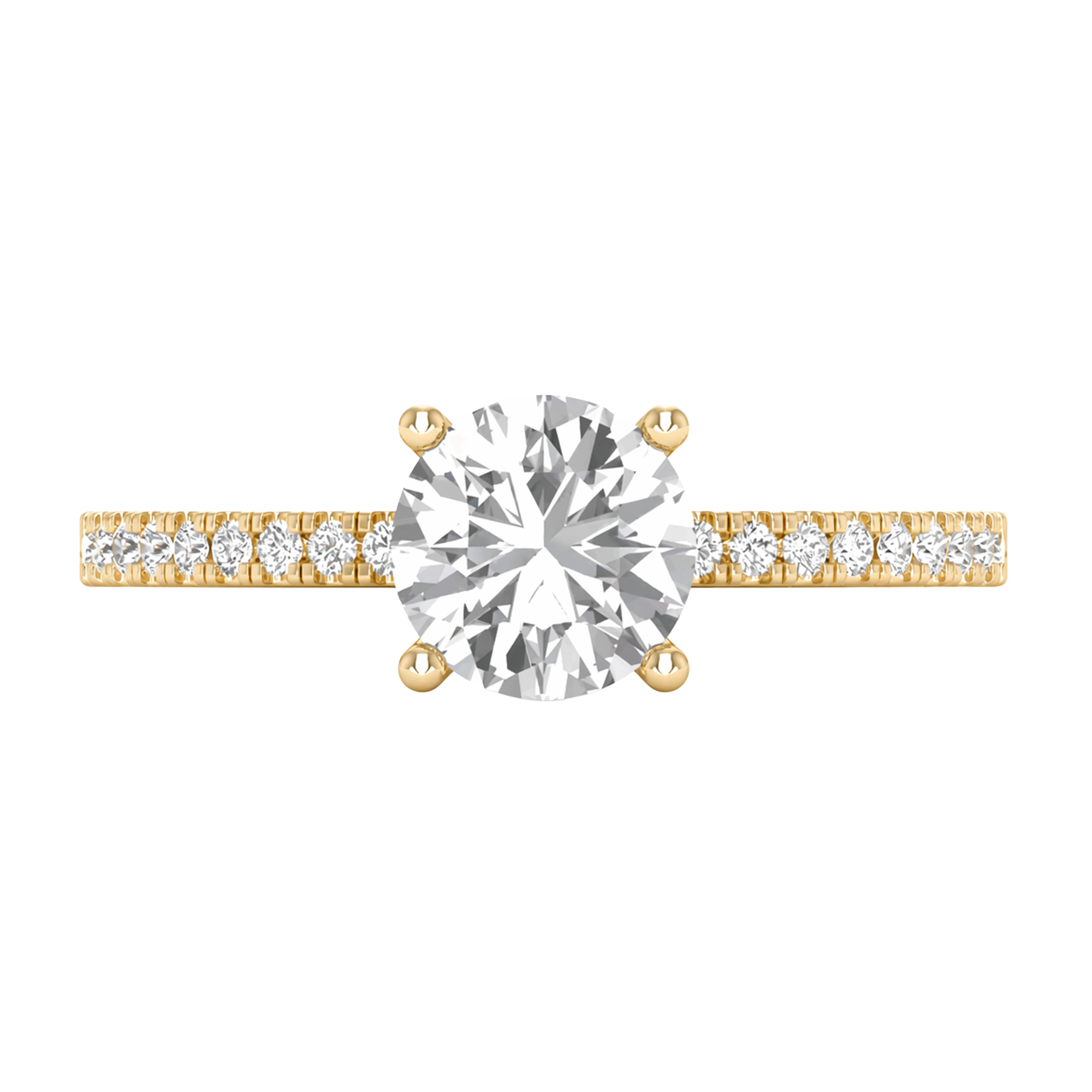 Portuguese cut ring with hidden halo 1.2 carat