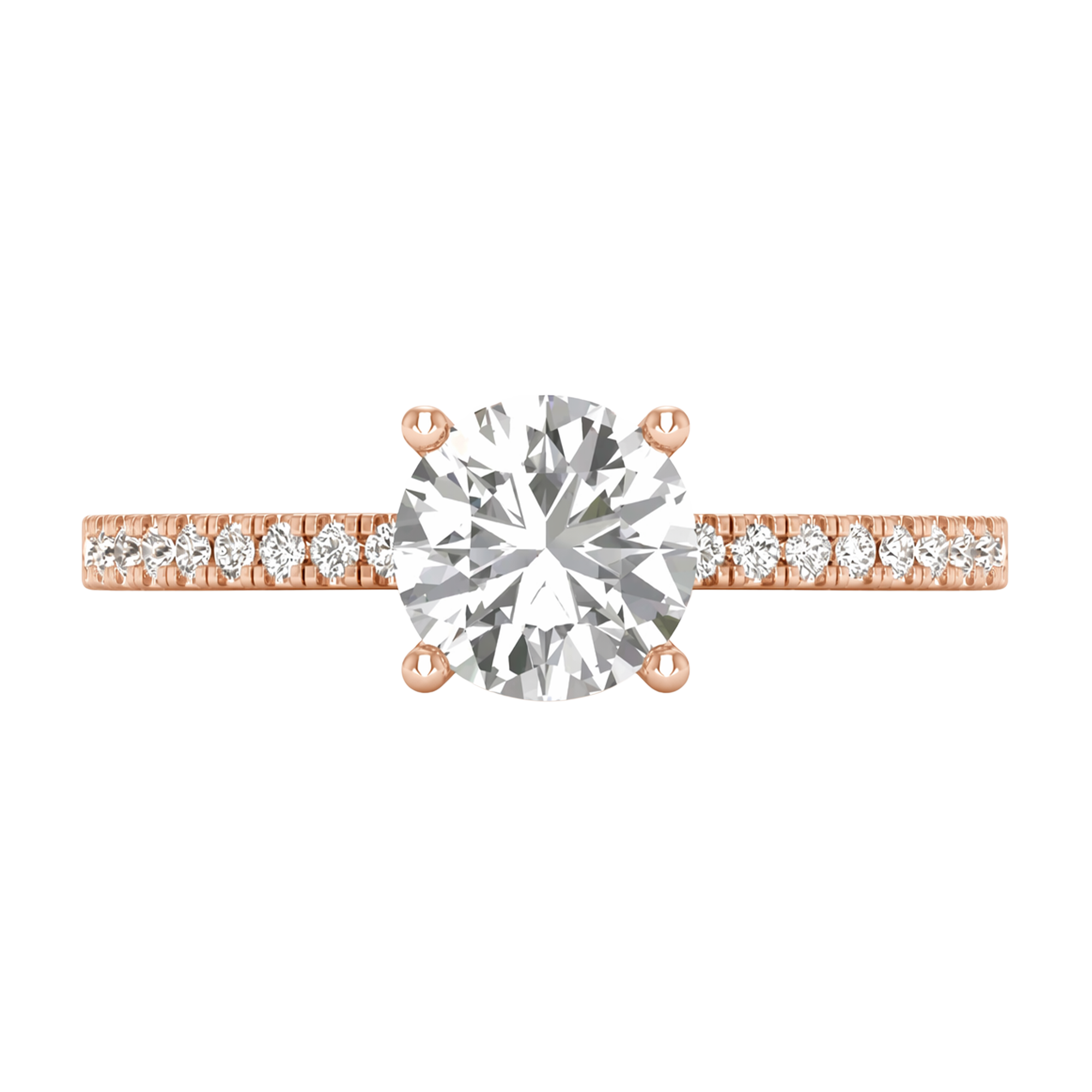 Portuguese cut ring with hidden halo 1.2 carat