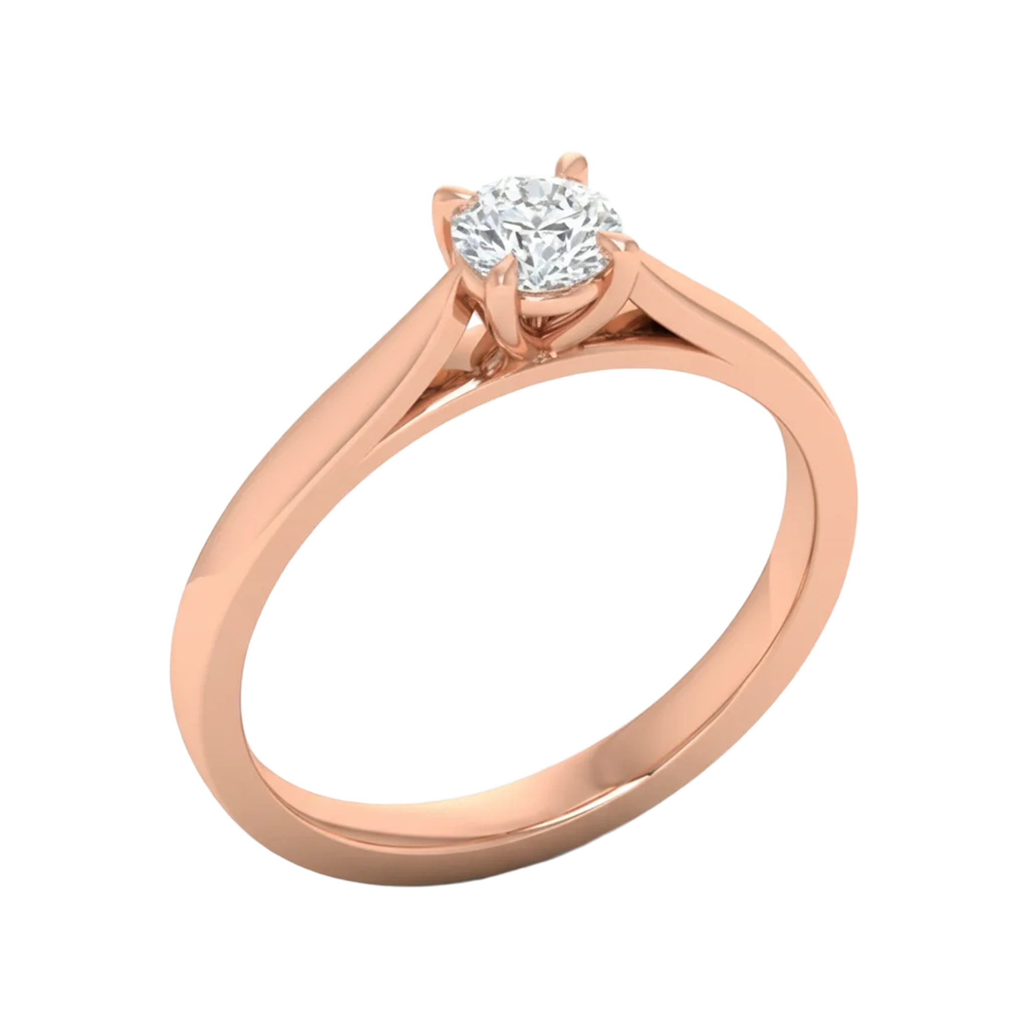 Solitaire 4 prong ronde diamant ring beschikbaar in 0.25 tot 5 karaat
