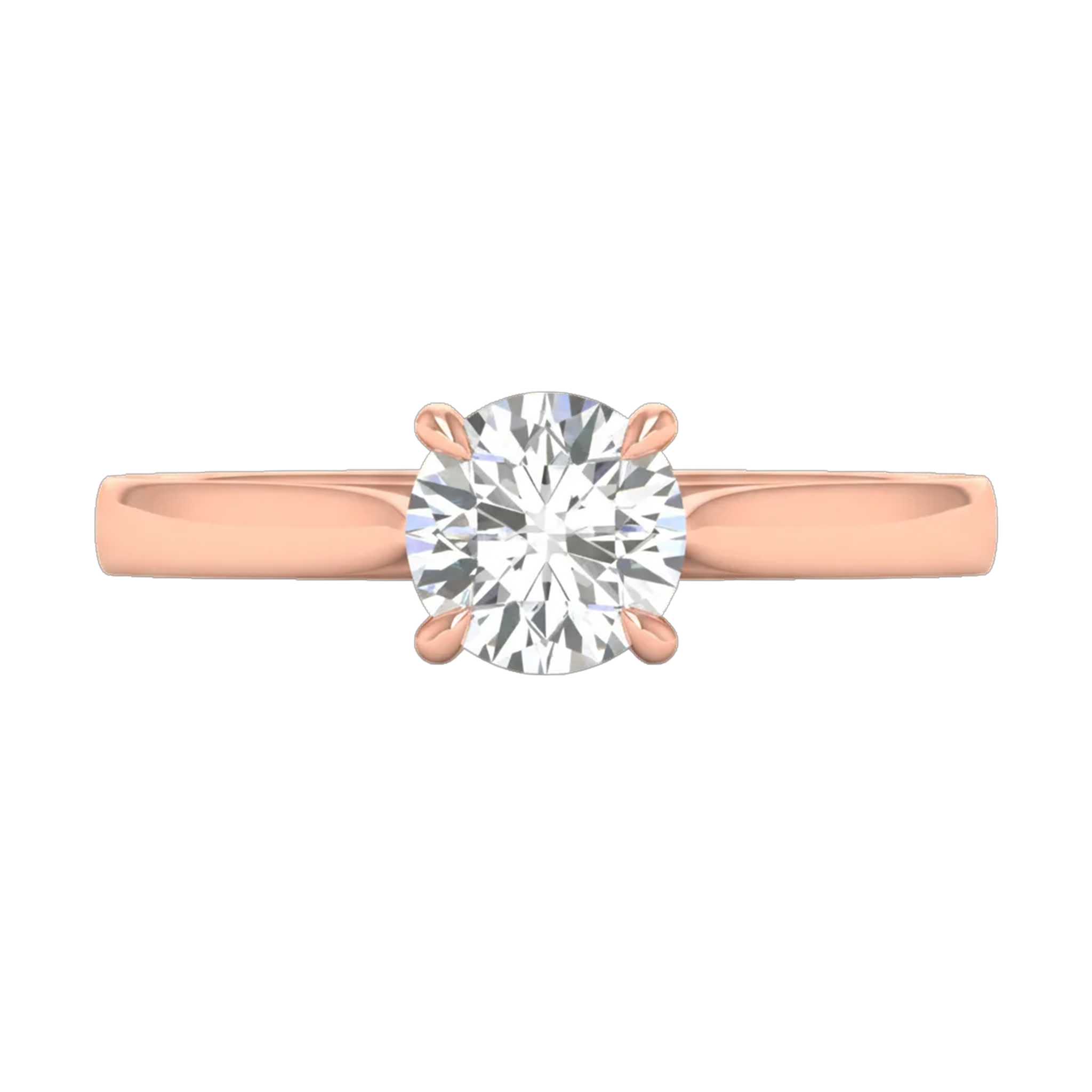 Solitaire 4 prong ronde diamant ring beschikbaar in 0.25 tot 5 karaat