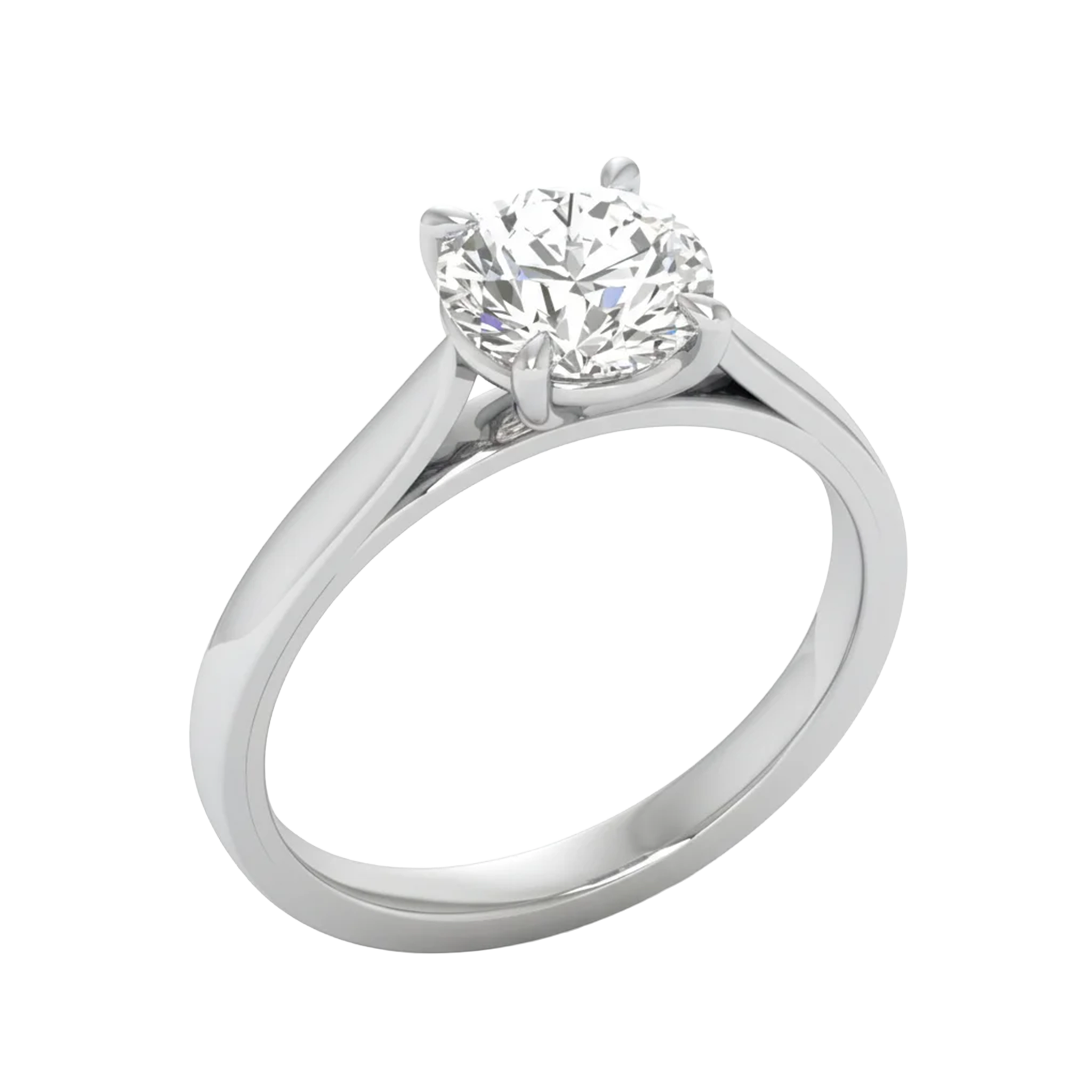 Solitaire 4 prong ronde diamant ring beschikbaar in 0.25 tot 5 karaat