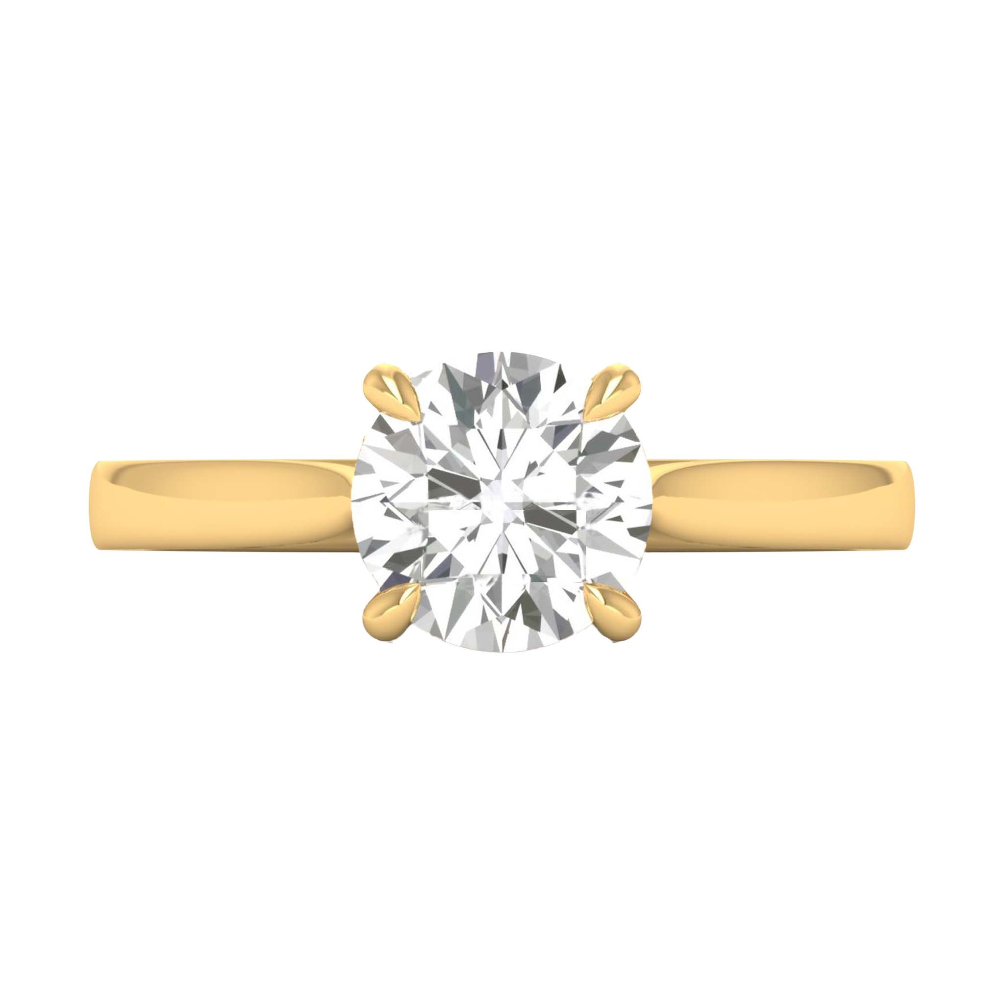 Solitaire 4 prong ronde diamant ring beschikbaar in 0.25 tot 5 karaat