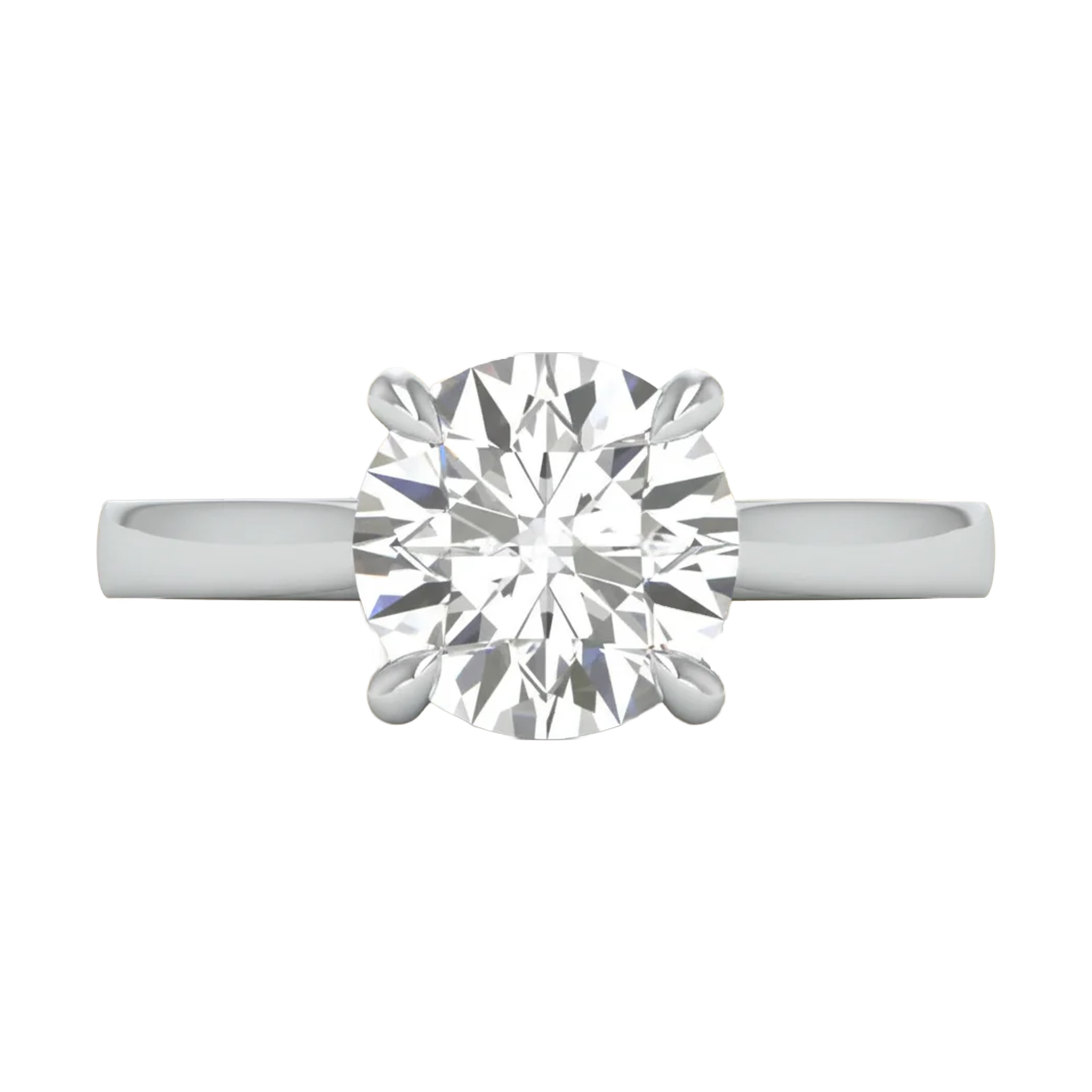 Solitaire 4 prong ronde diamant ring beschikbaar in 0.25 tot 5 karaat