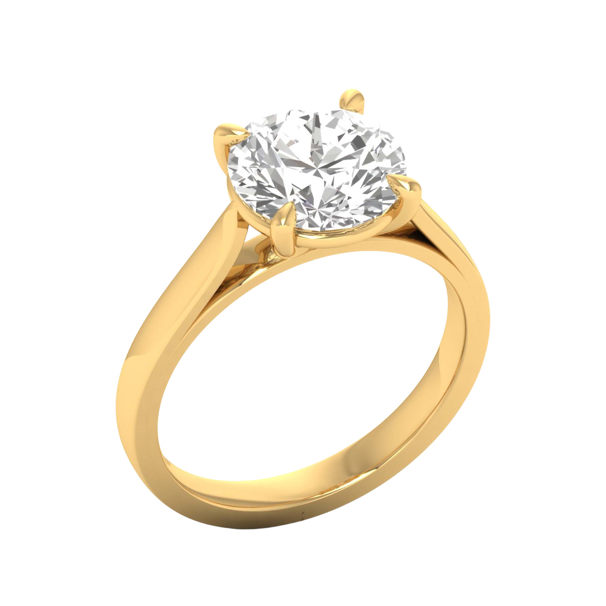 Solitaire 4 prong ronde diamant ring beschikbaar in 0.25 tot 5 karaat