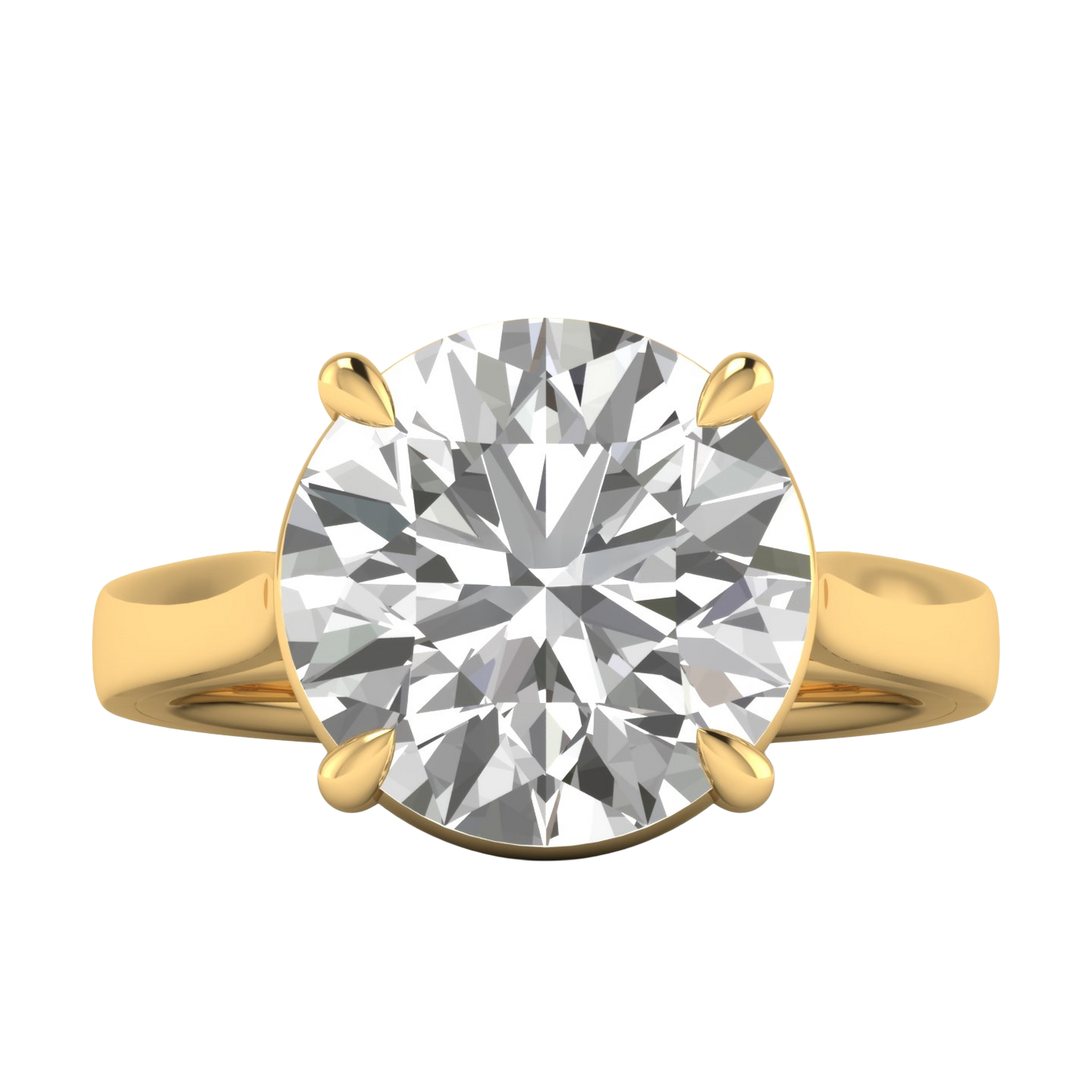 Solitaire 4 prong ronde diamant ring beschikbaar in 0.25 tot 5 karaat