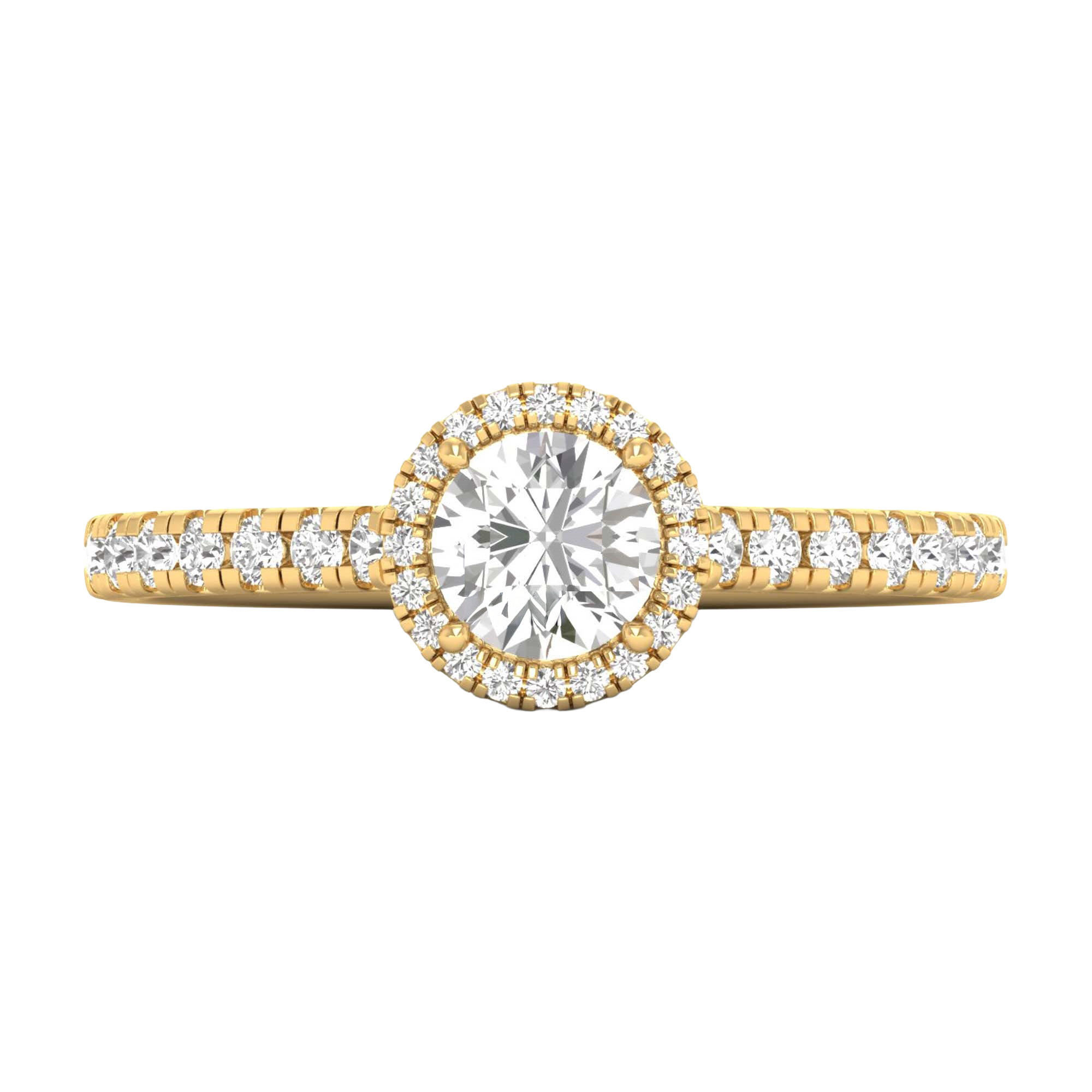 Round Halo Ring 0.8 to 3.7 Carat