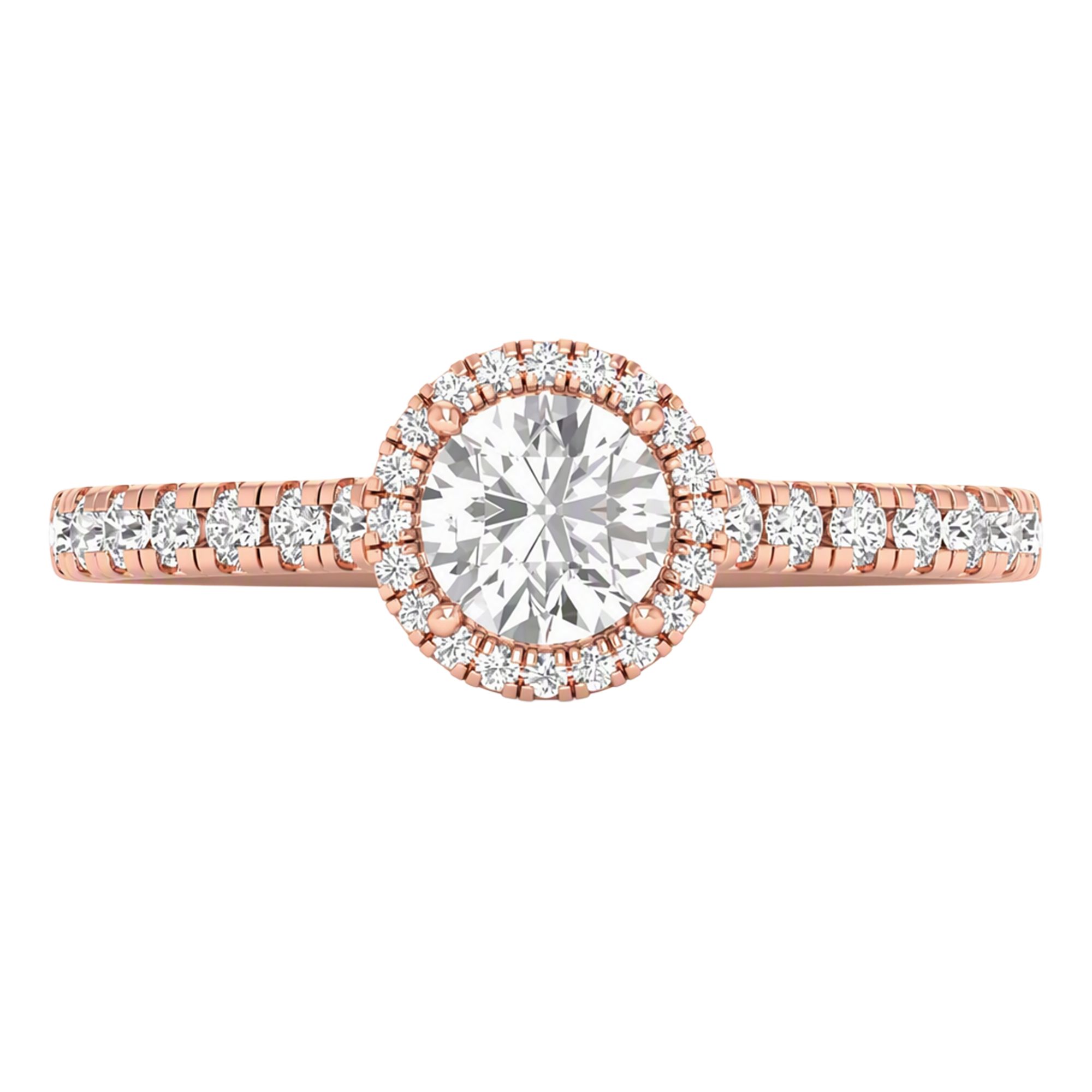 Round Halo Ring 0.8 to 3.7 Carat