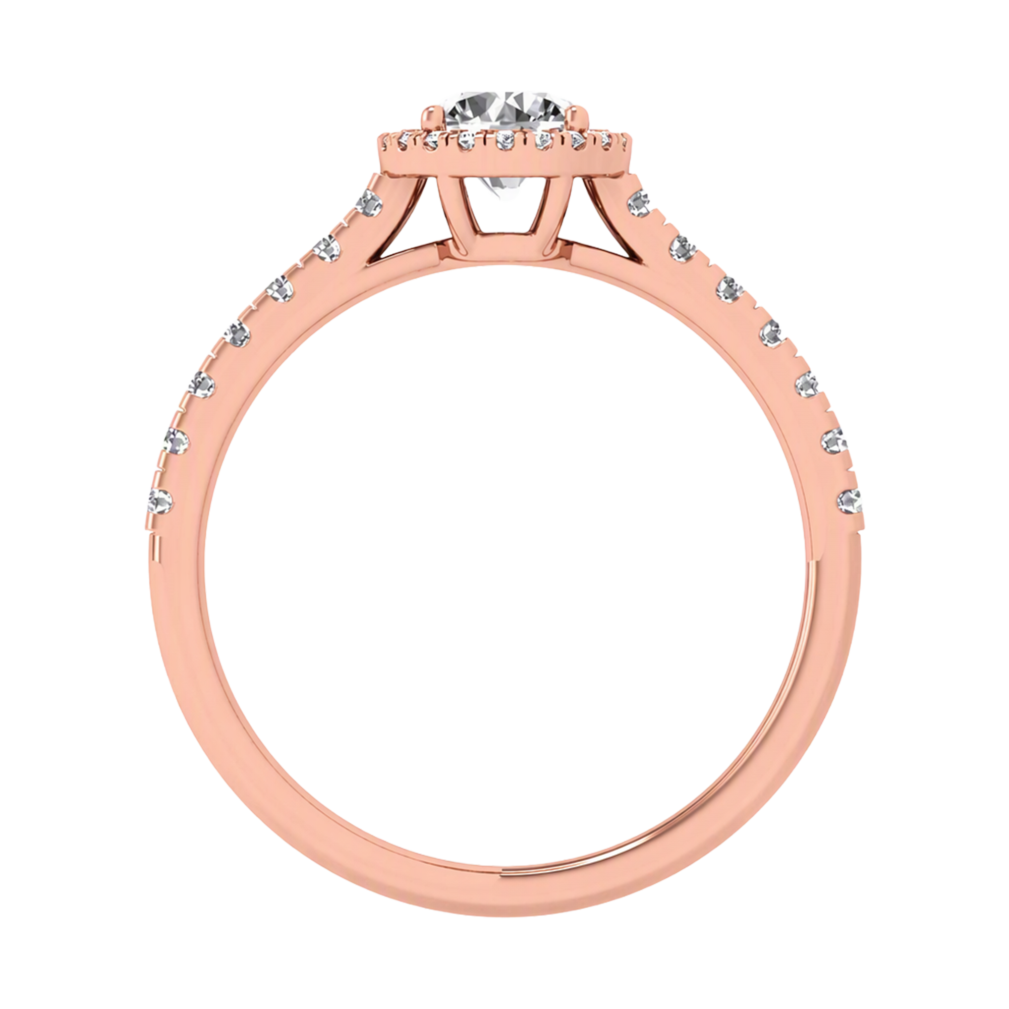 Round Halo Ring 0.8 to 3.7 Carat