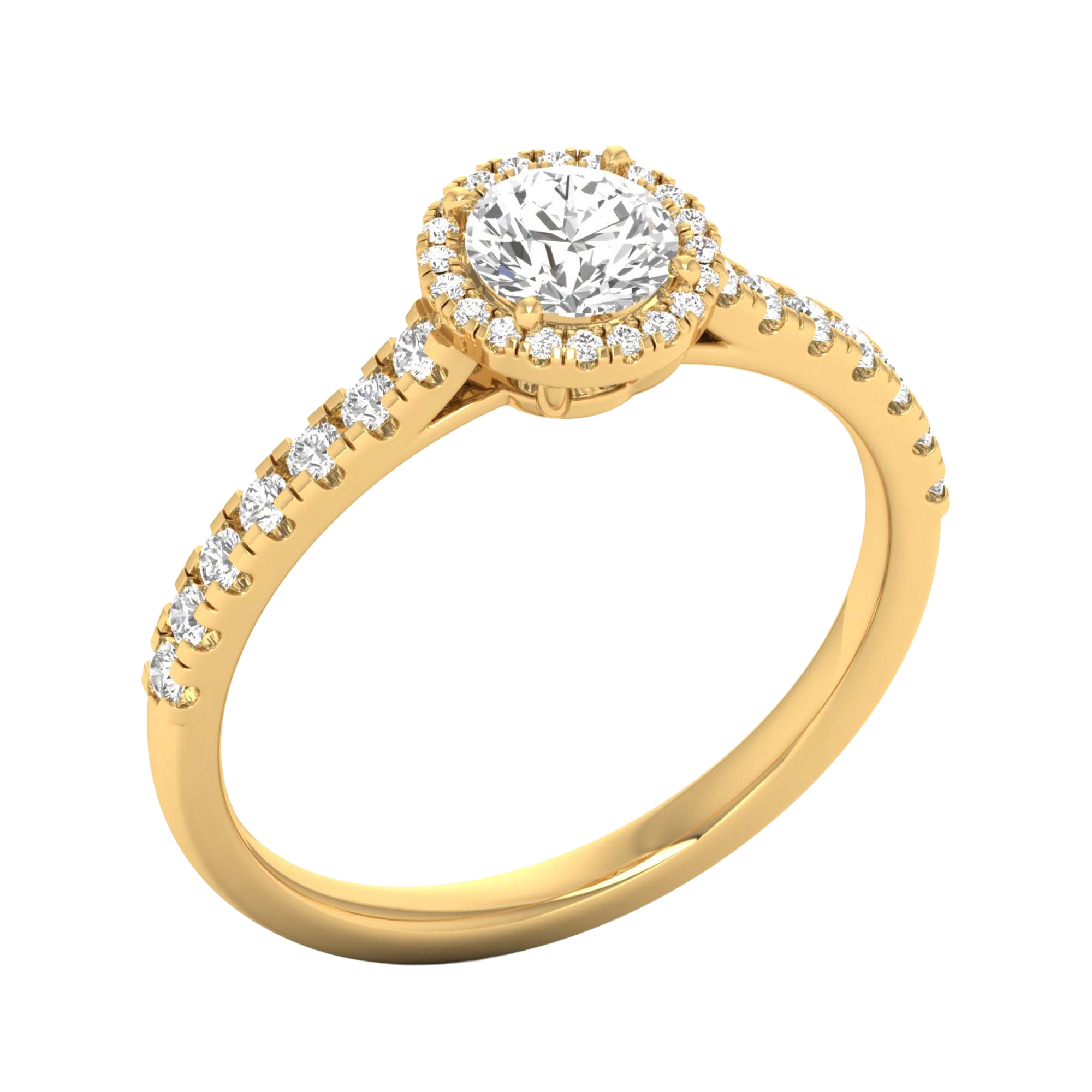 Round Halo Ring 0.8 to 3.7 Carat