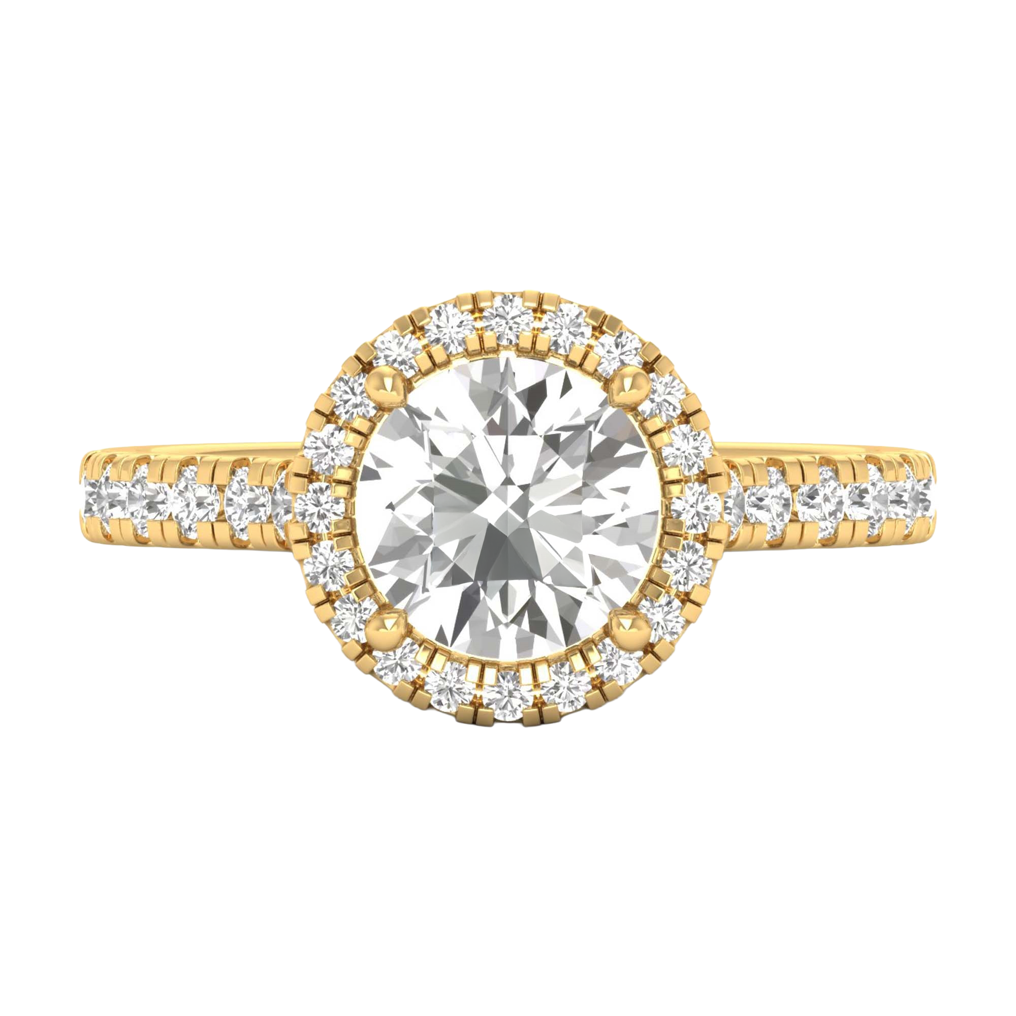 Round Halo Ring 0.8 to 3.7 Carat