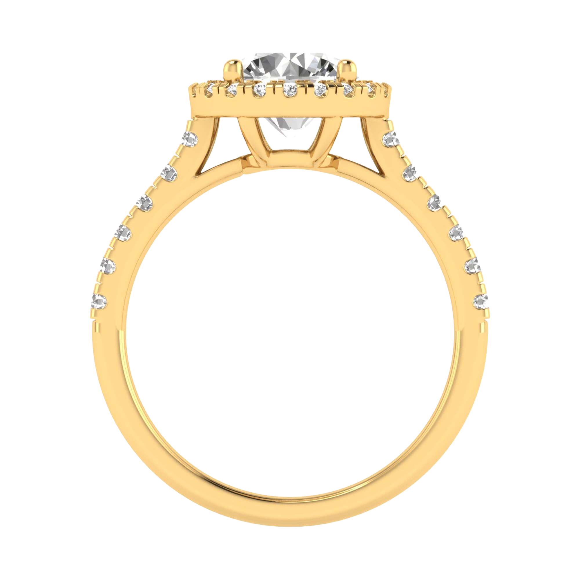 Round Halo Ring 0.8 to 3.7 Carat