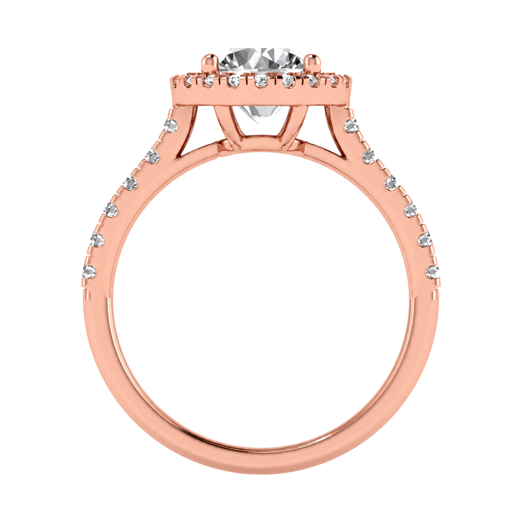 Round Halo Ring 0.8 to 3.7 Carat