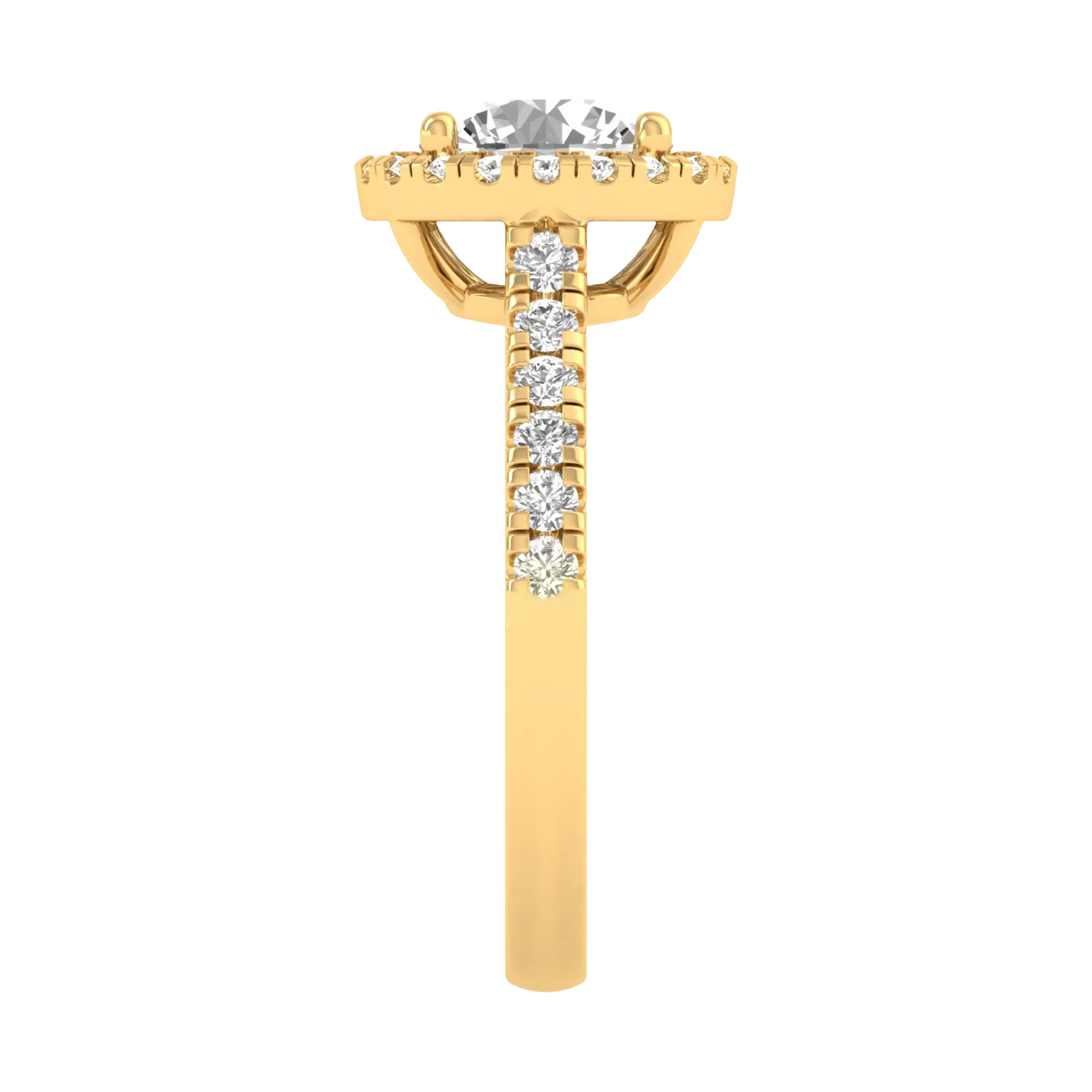 Round Halo Ring 0.8 to 3.7 Carat