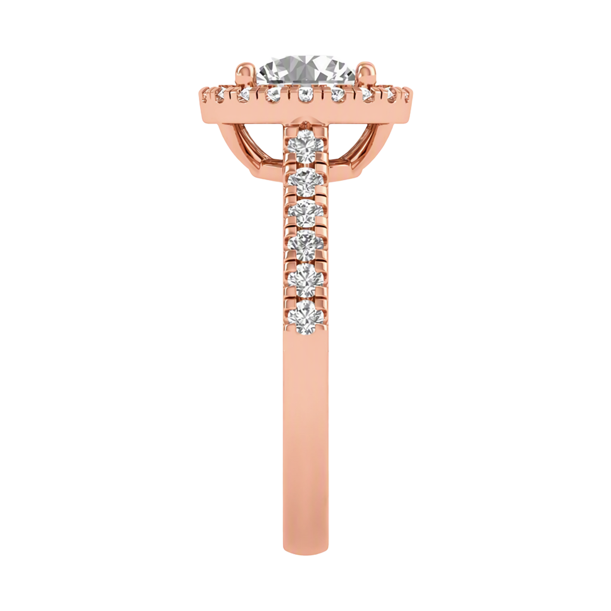 Round Halo Ring 0.8 to 3.7 Carat