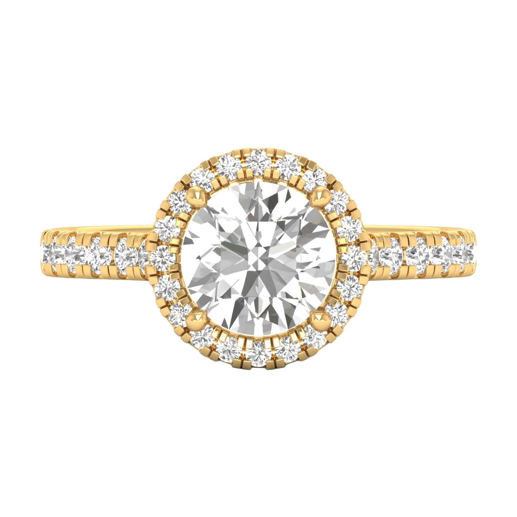 Round Halo Ring 0.8 to 3.7 Carat