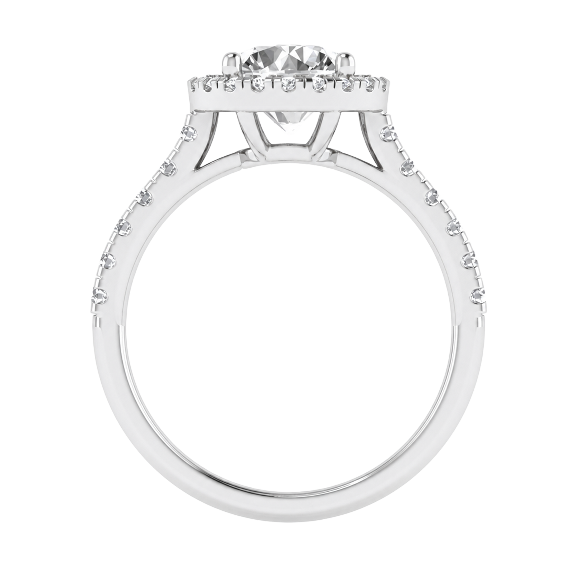 Round Halo Ring 0.8 to 3.7 Carat