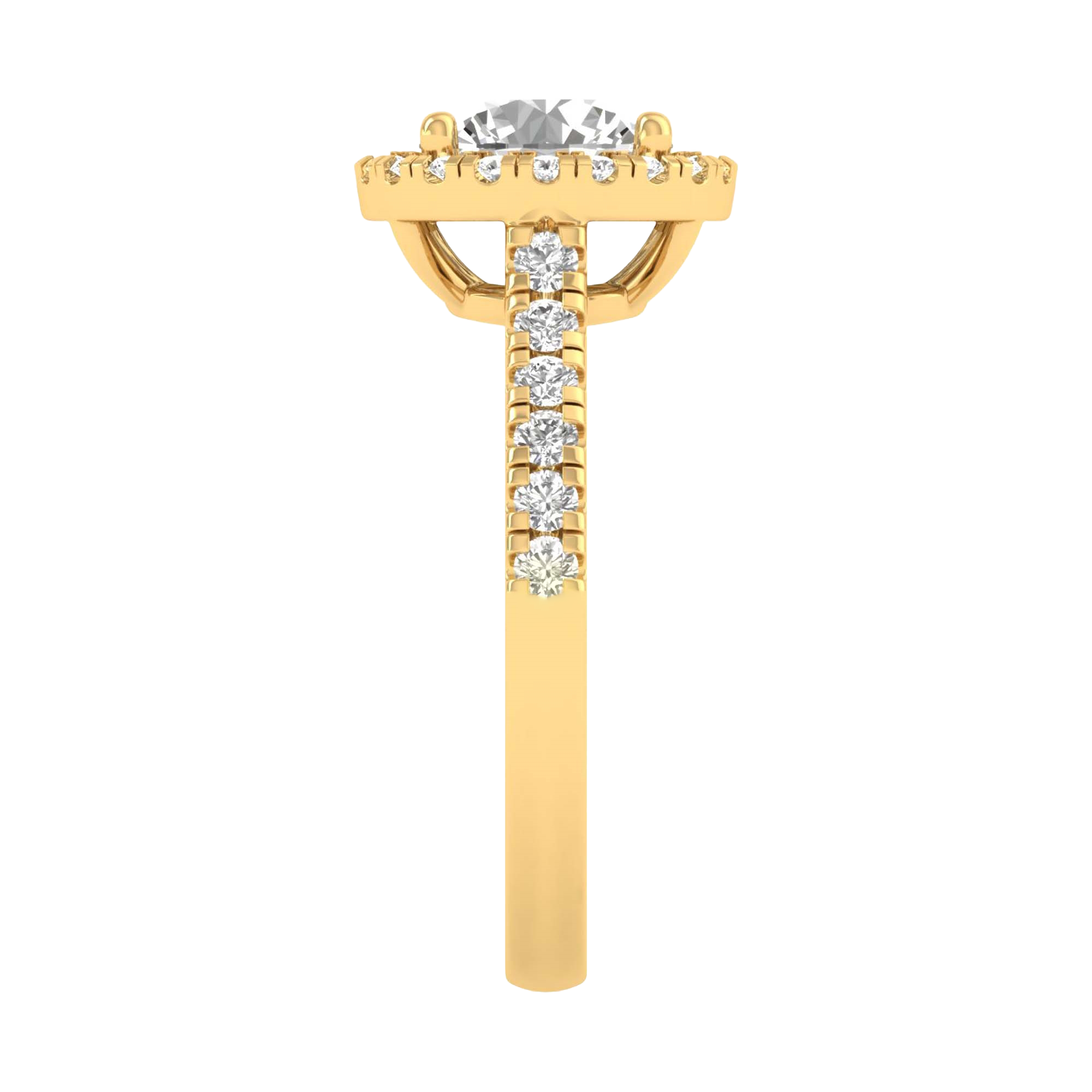 Round Halo Ring 0.8 to 3.7 Carat