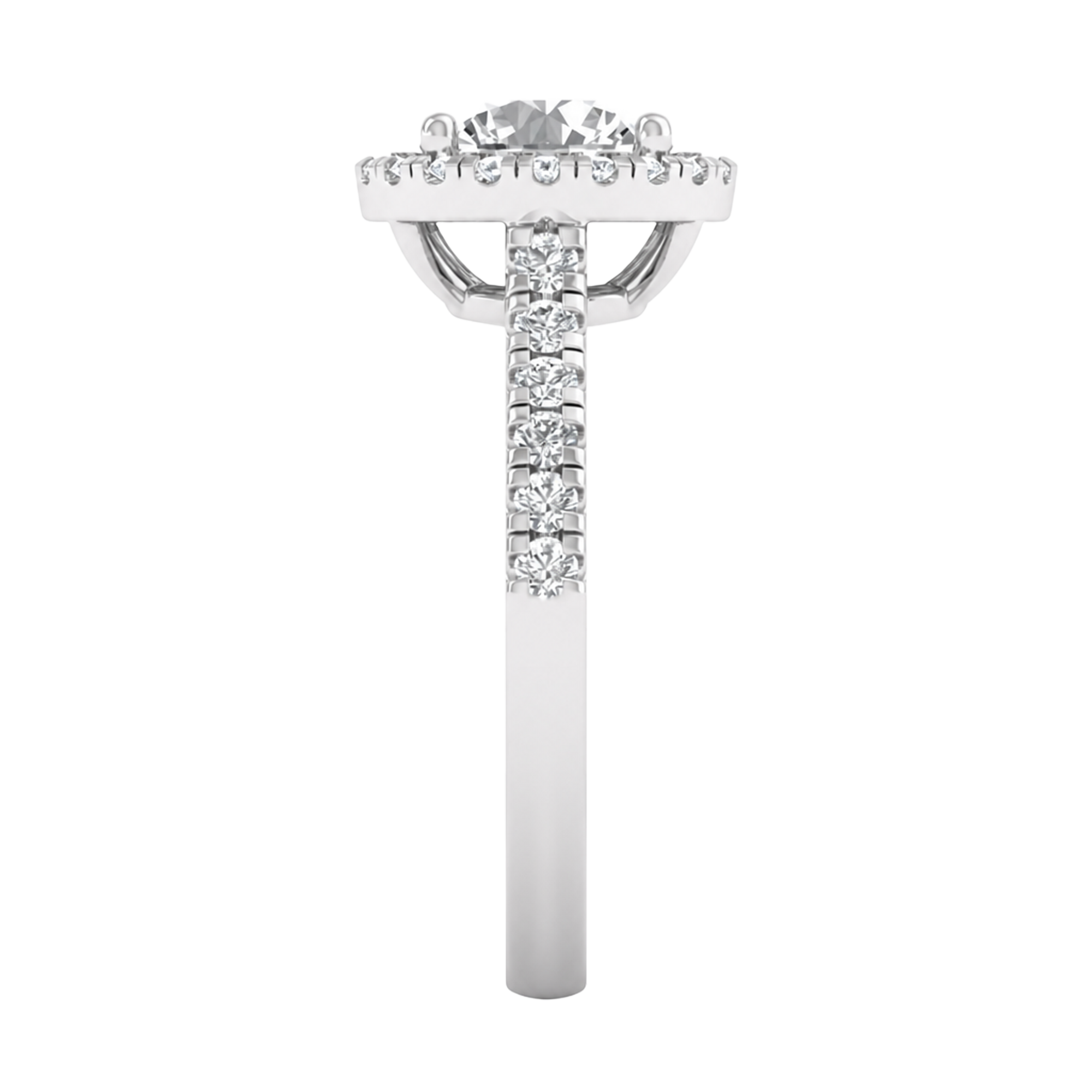 Round Halo Ring 0.8 to 3.7 Carat
