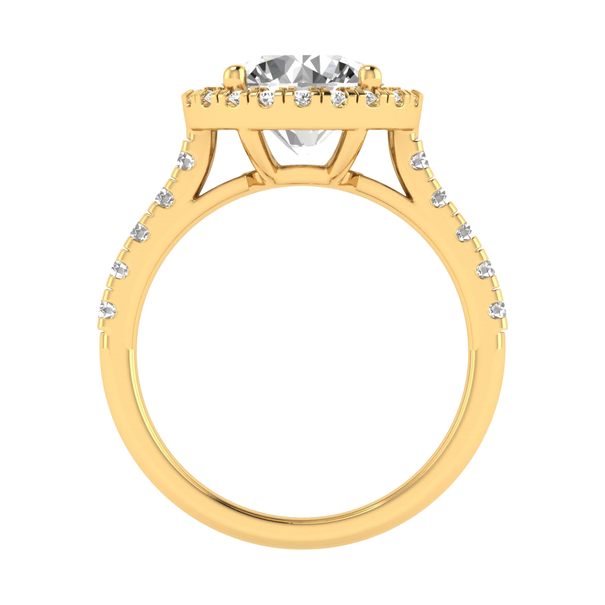 Round Halo Ring 0.8 to 3.7 Carat