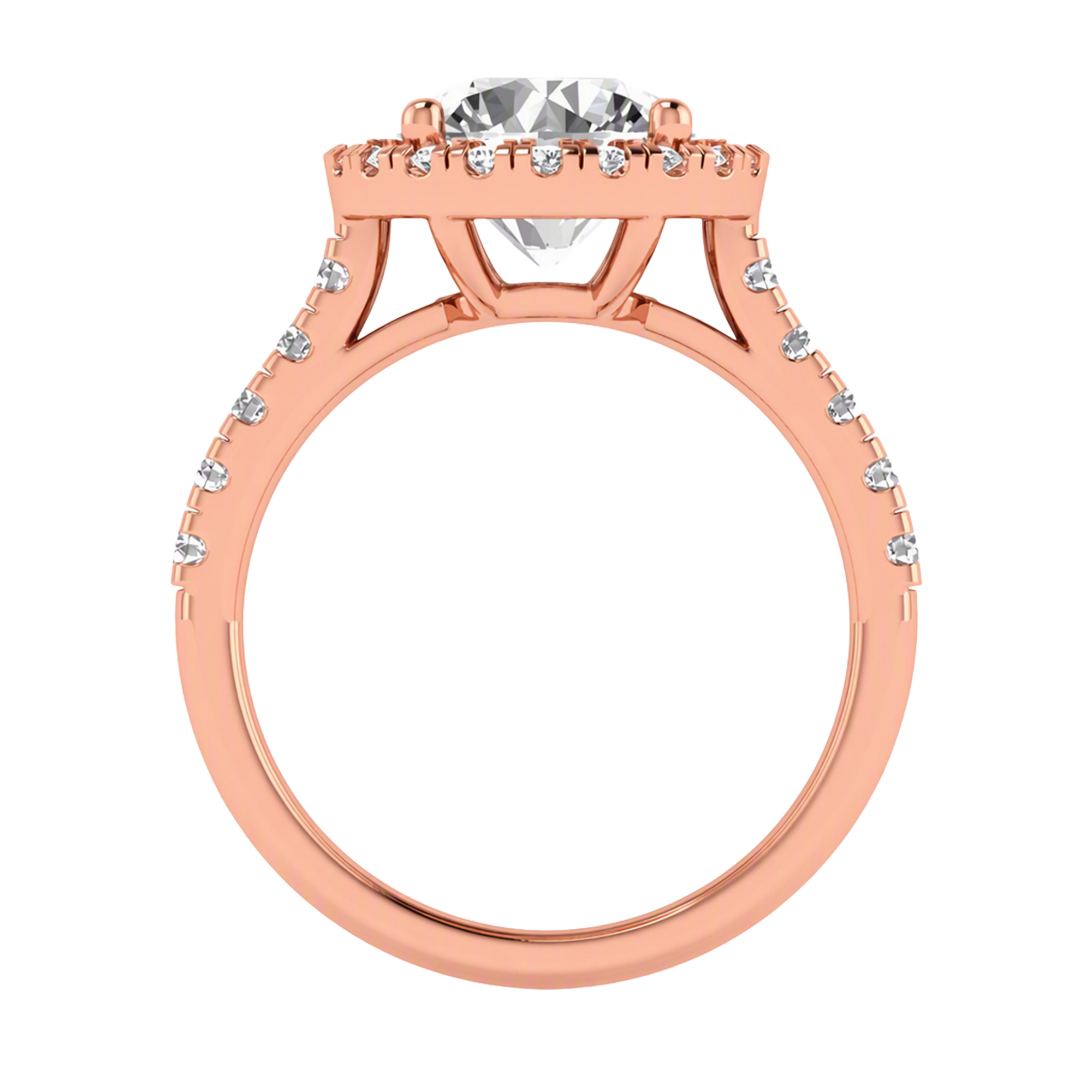 Round Halo Ring 0.8 to 3.7 Carat
