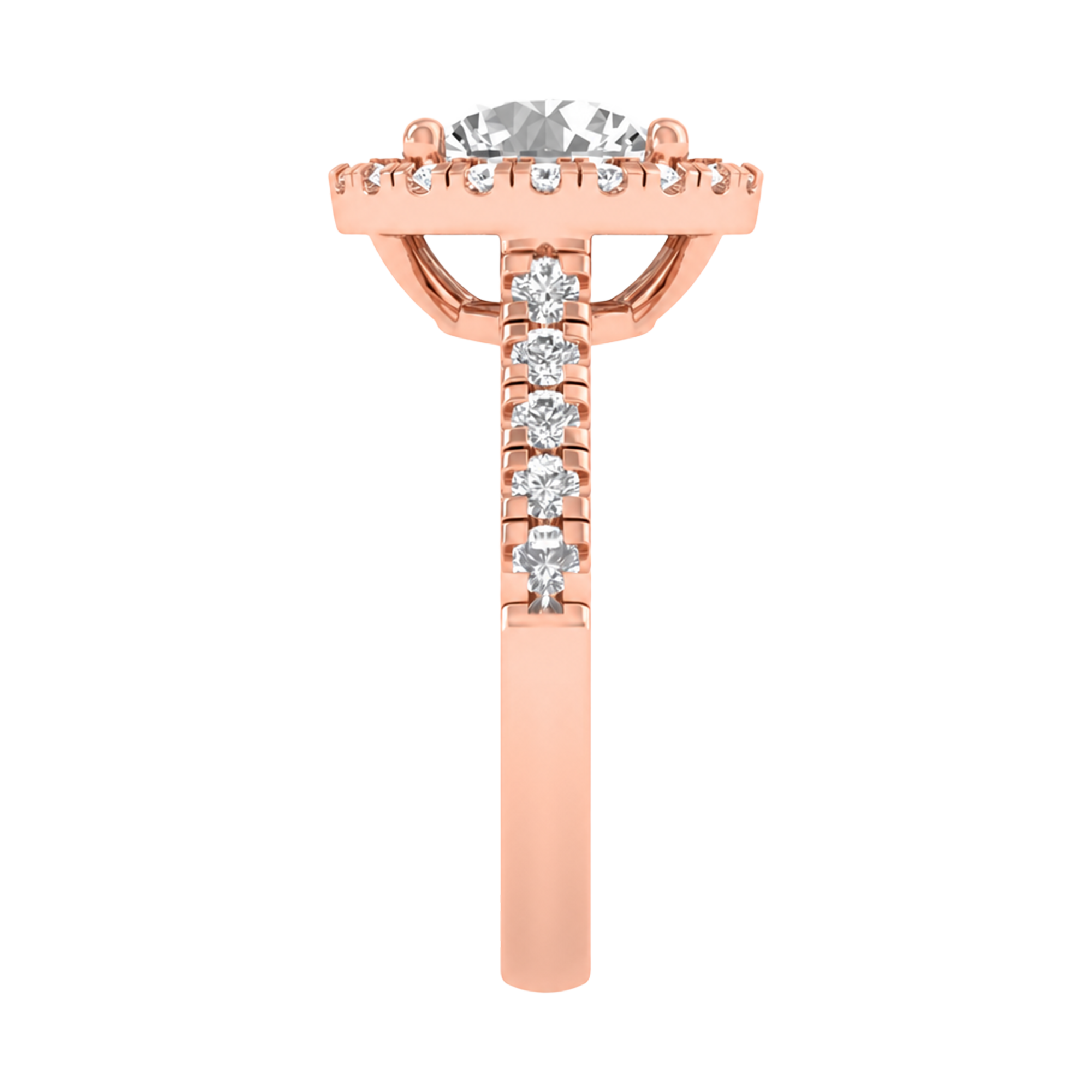 Round Halo Ring 0.8 to 3.7 Carat