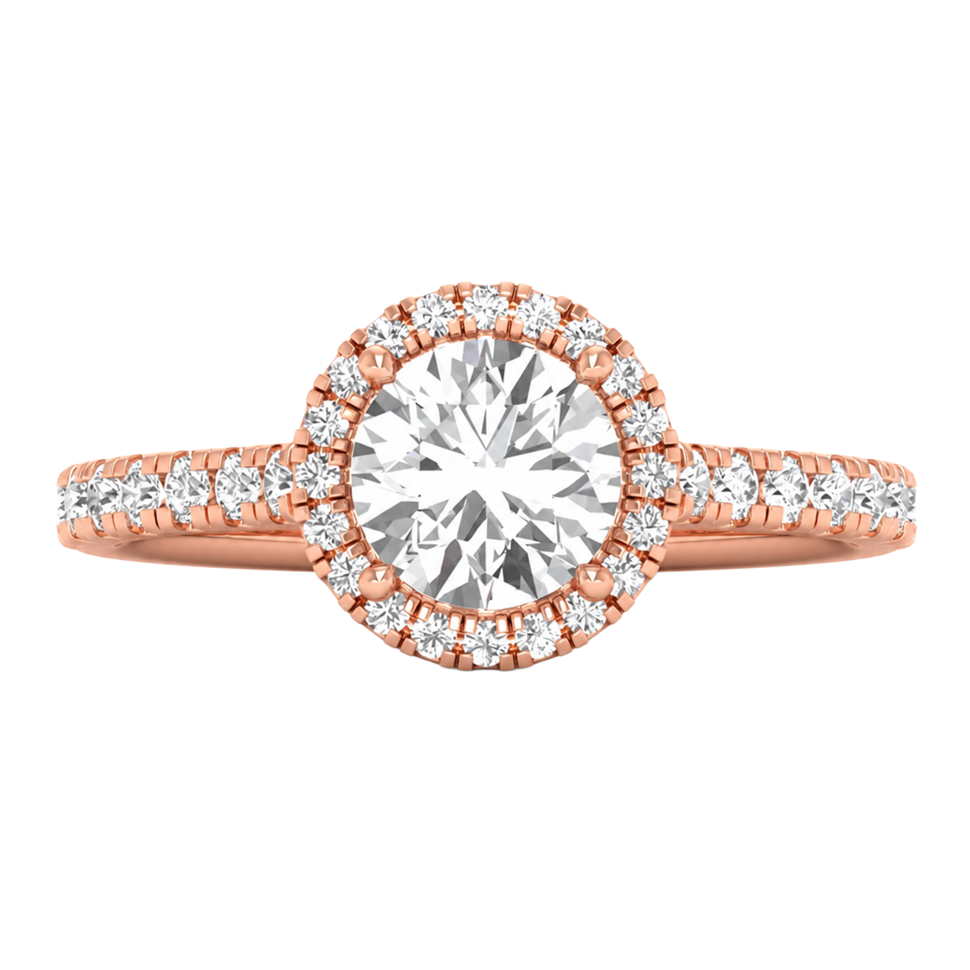 Round Halo Ring 0.8 to 3.7 Carat