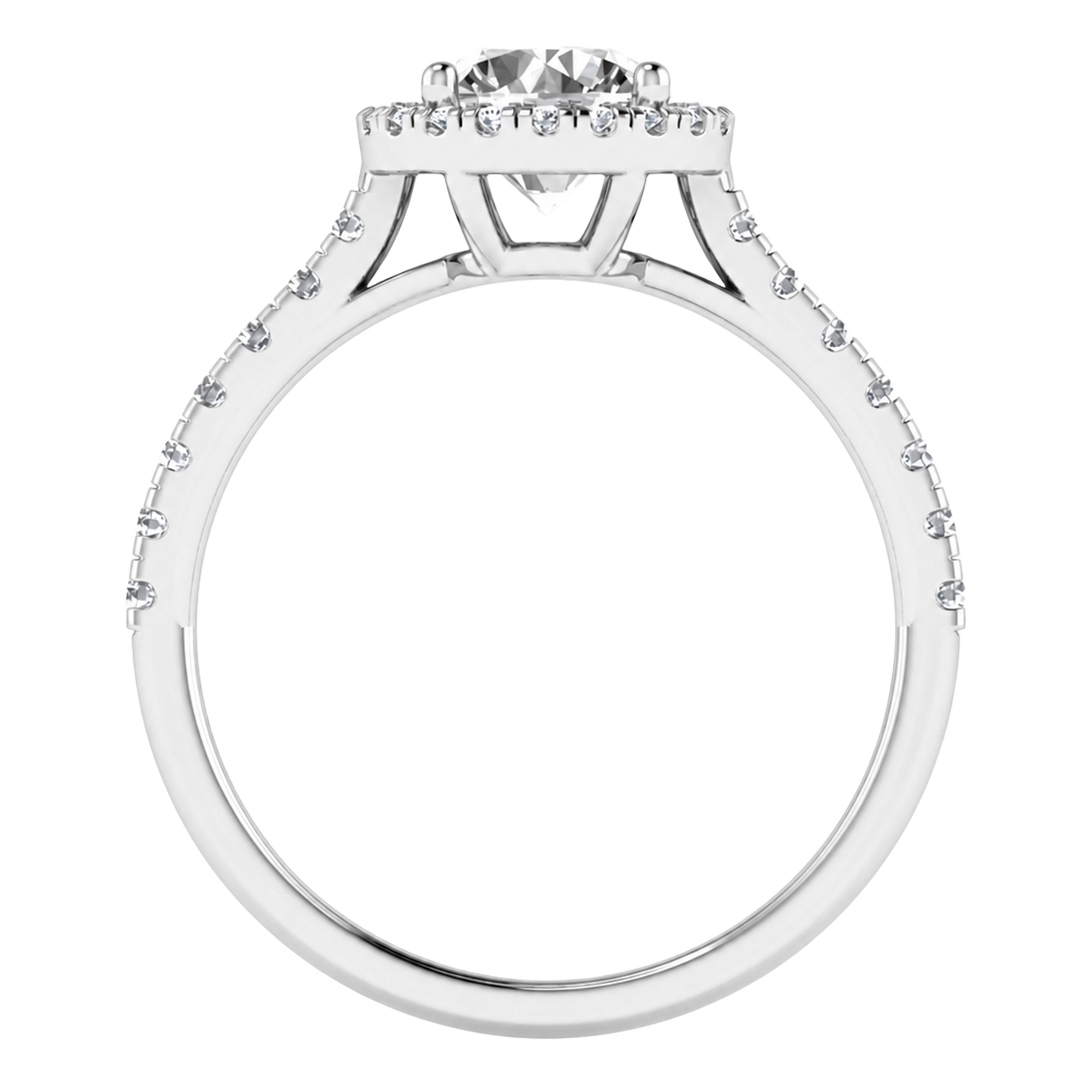 Round Halo Ring 0.8 to 3.7 Carat