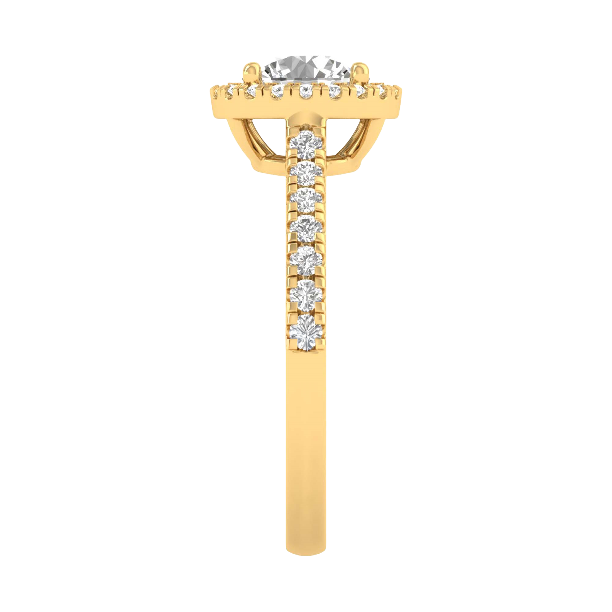 Round Halo Ring 0.8 to 3.7 Carat