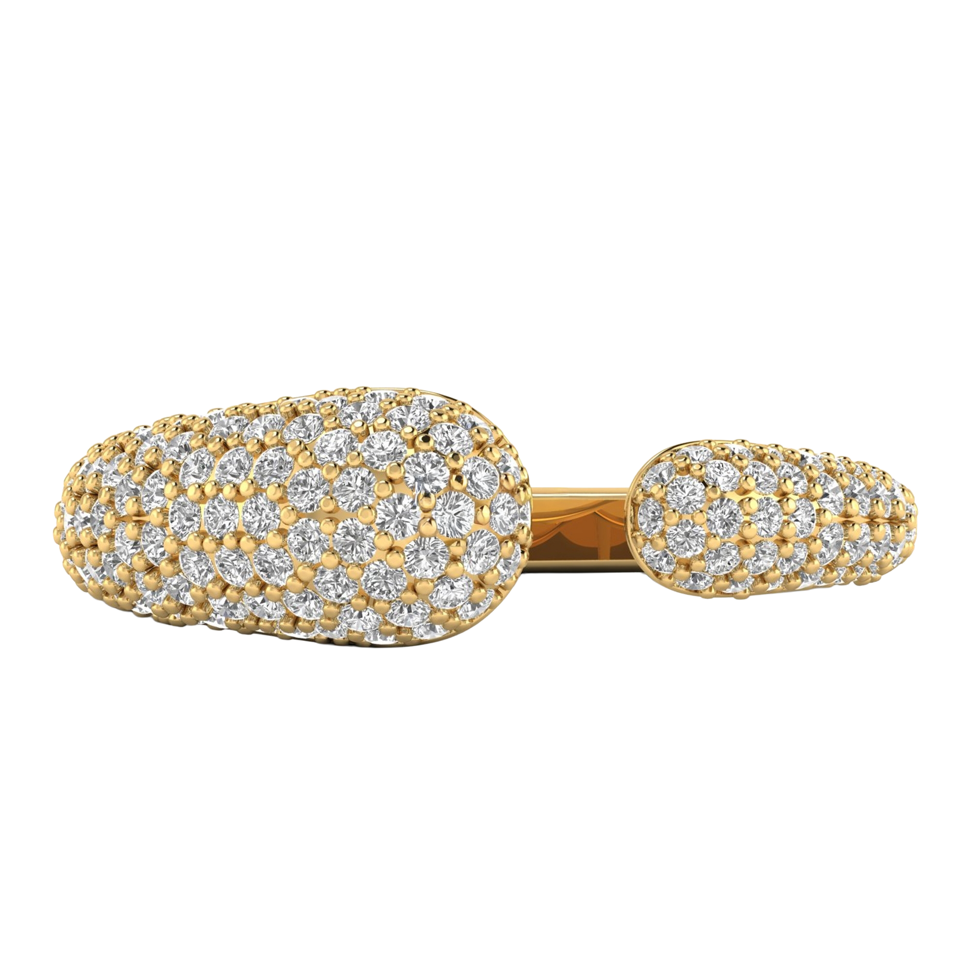 Open pavé ring met ronde diamanten 0.83 karaat